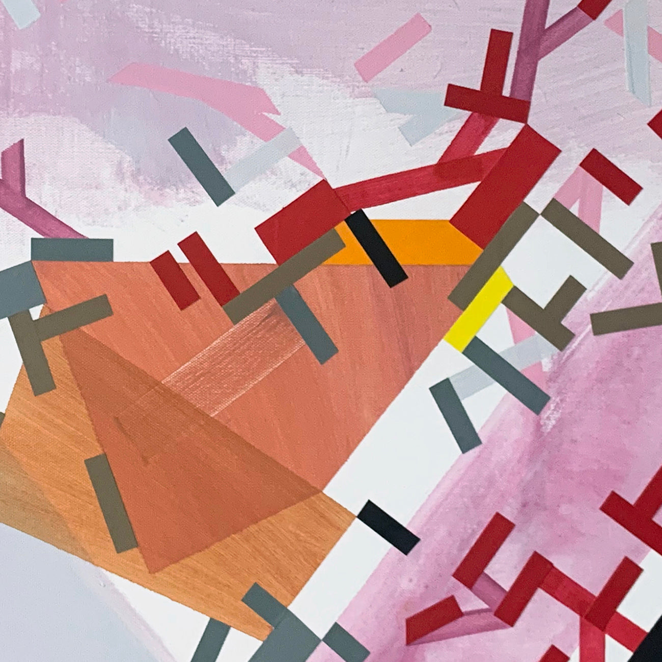 Artwork by Philippe Halaburda, Peerviin Okk, Made of Acrylic and color tape on canvas 