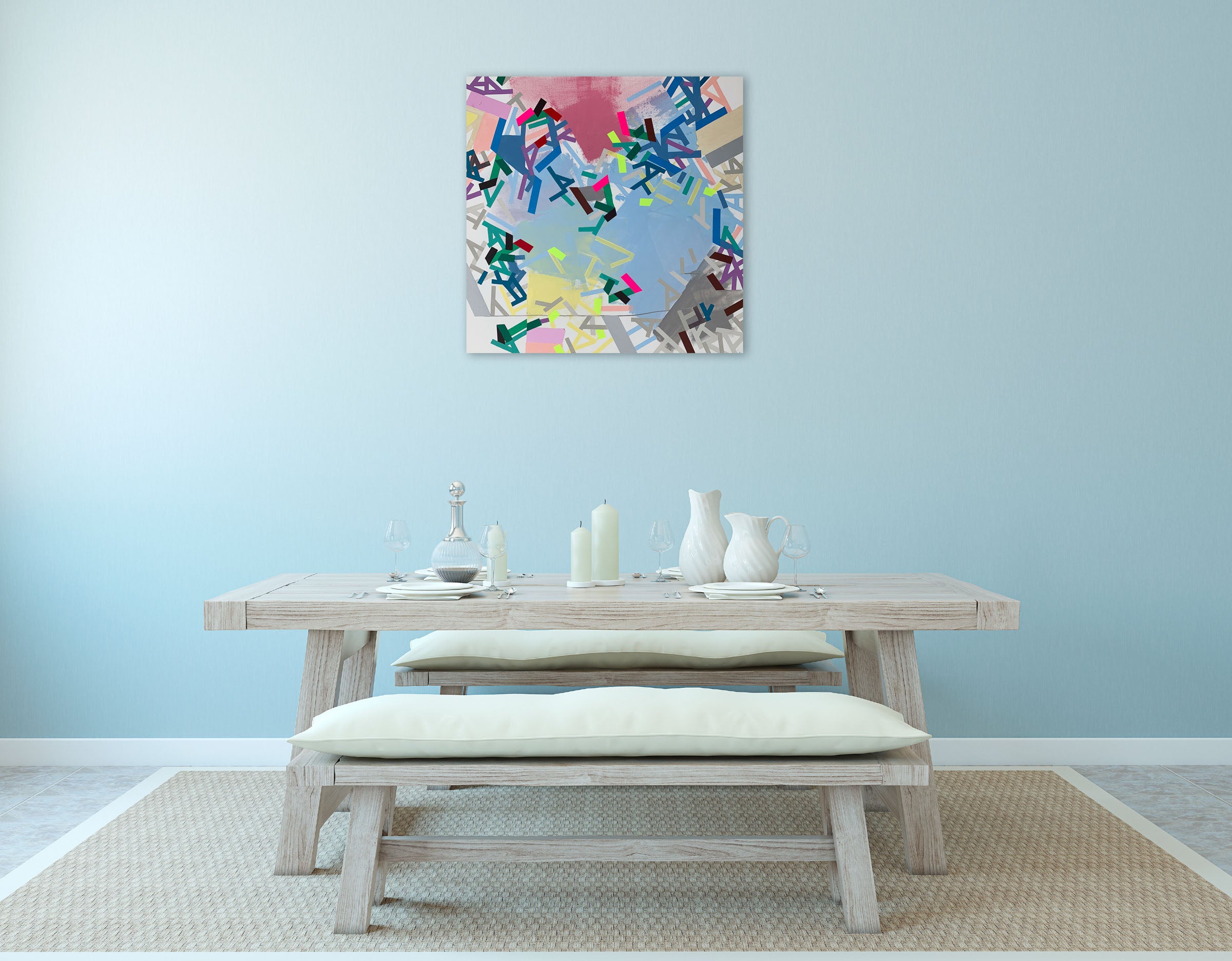 Artwork by Philippe Halaburda, Sszumiita, Made of Acrylic and color tape on canvas 