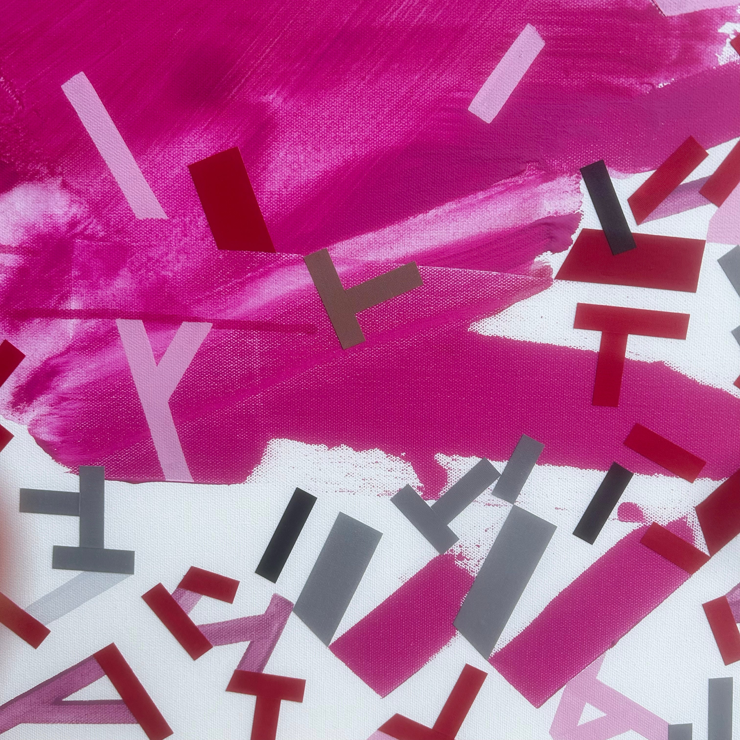 Artwork by Philippe Halaburda, Uui Oggawaa, Made of Acrylic and color tape on canvas 