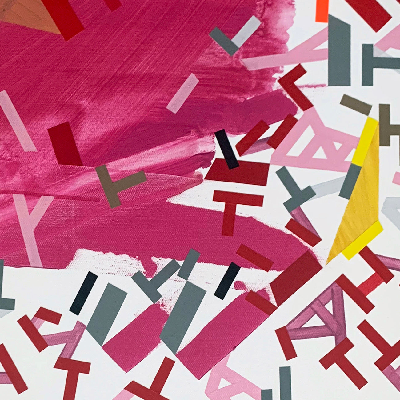 Artwork by Philippe Halaburda, Uui Oggawaa, Made of Acrylic and color tape on canvas 