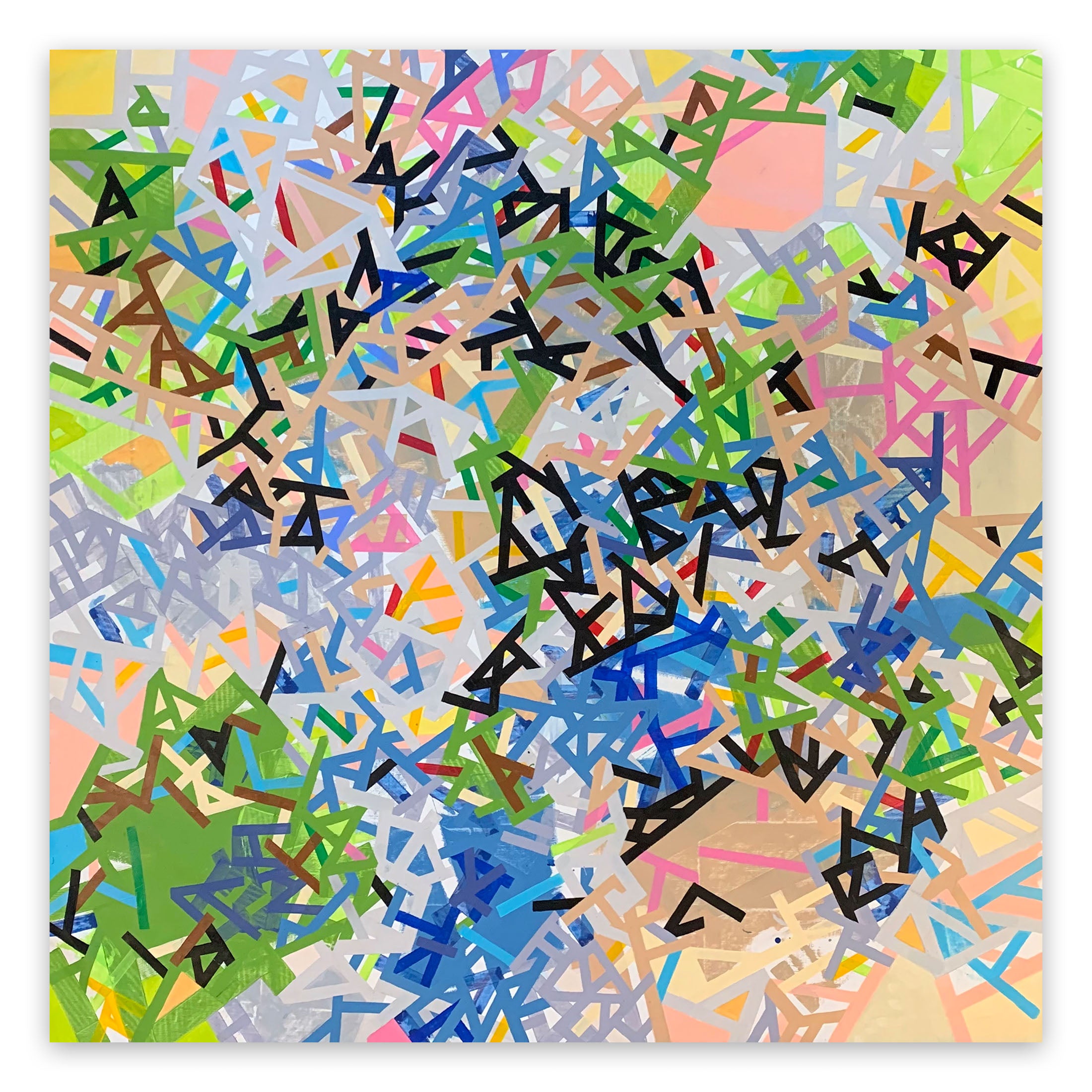 Artwork by Philippe Halaburda, Weendland istaanto, Made of Acrylic, felt tip colored and color tape on paper 