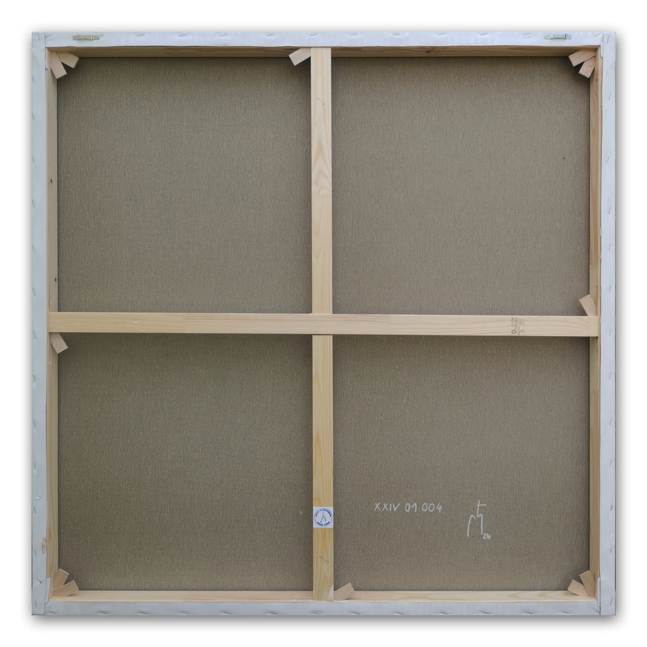 A black and white drawing of a square frame.