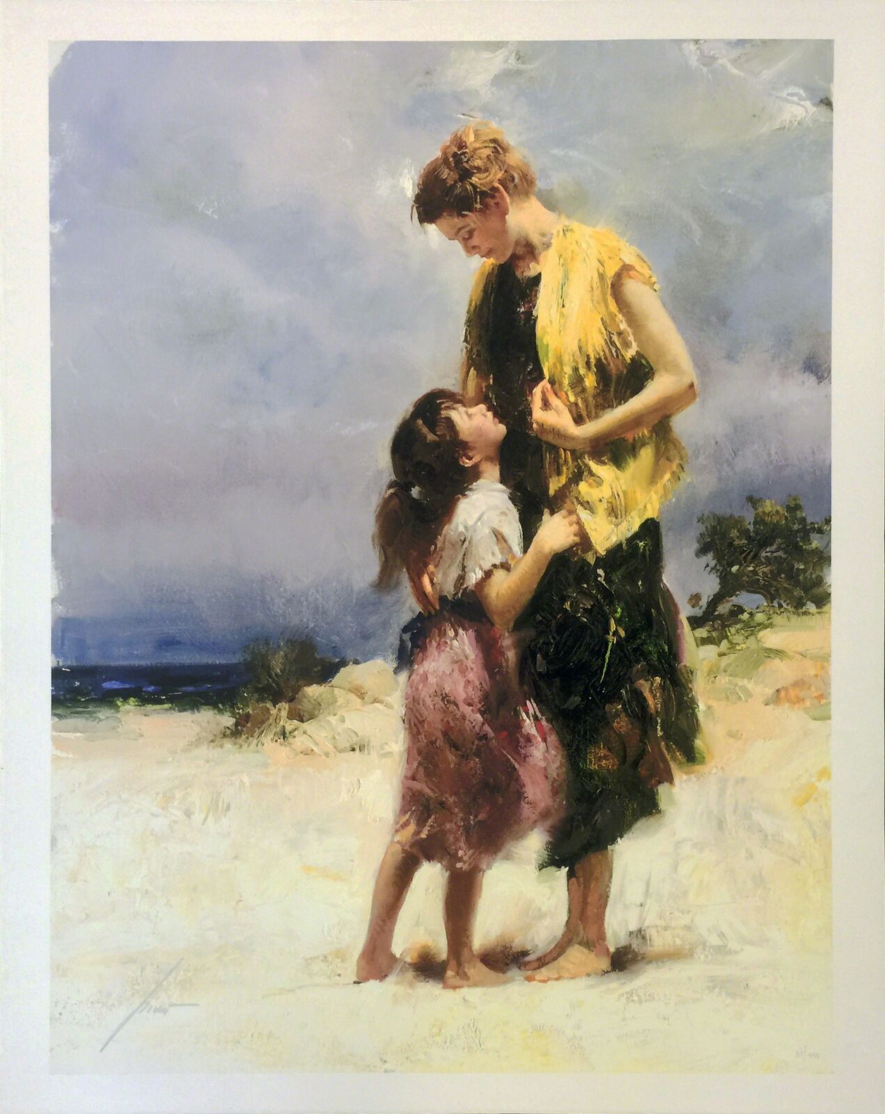 Artwork by Giuseppe Pino, SHARING A MOMENT, Made of Giclee On Canvas 