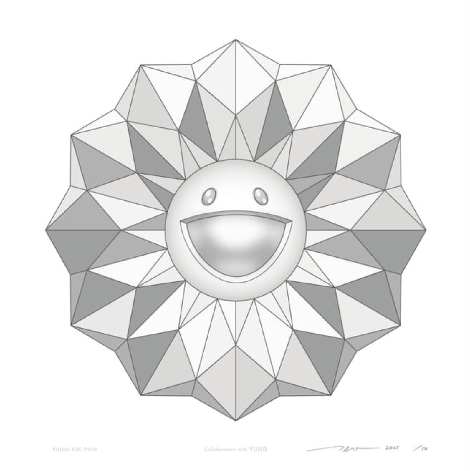 Takashi Murakami | Multicolor Double Face: White (2020) | MutualArt