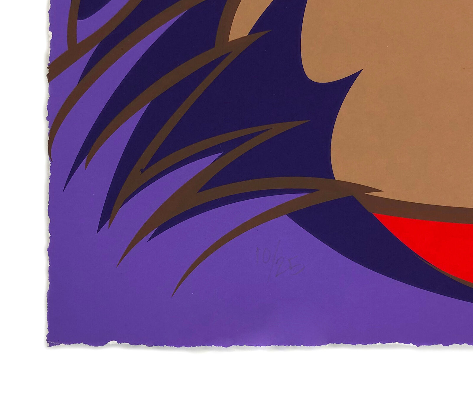 A painting of two women with blue hair. 