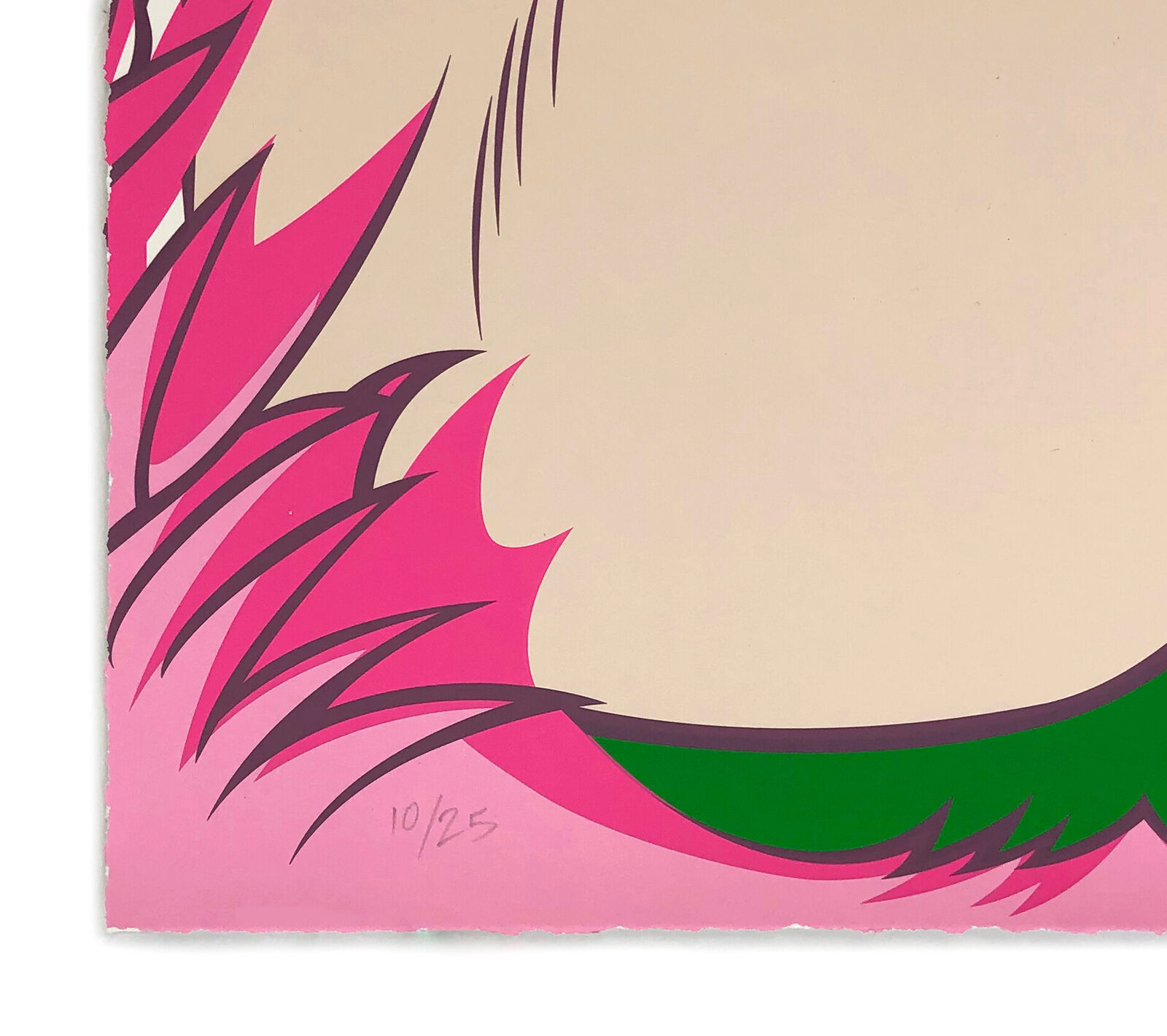 A painting of two women with their hair in a bun.