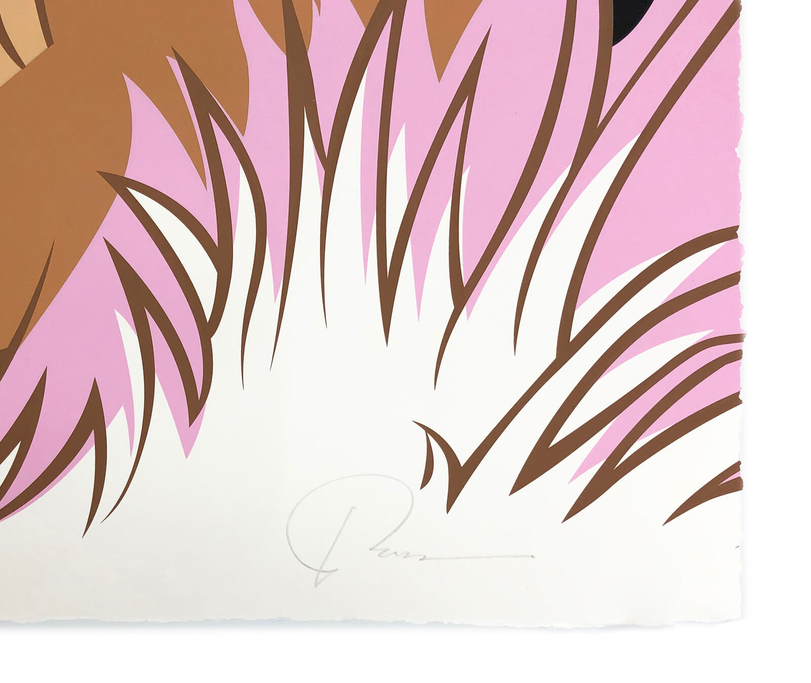 A painting of two women with blue hair. 