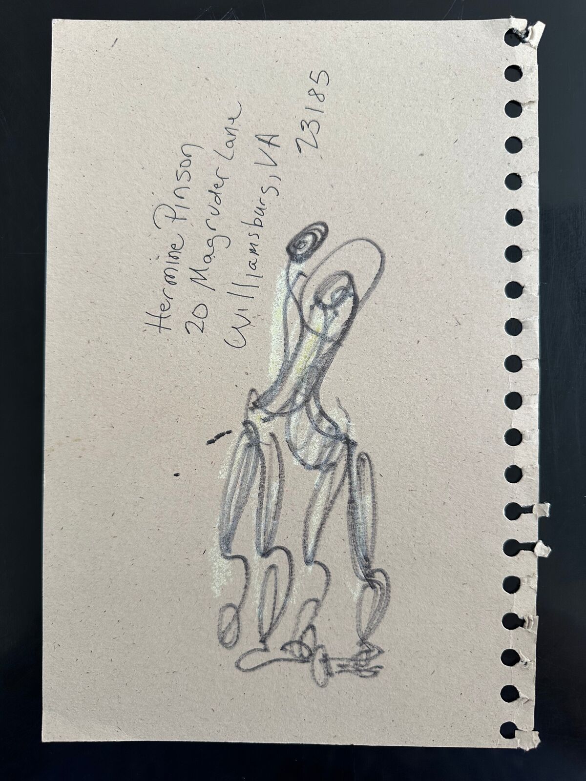 Untitled double-sided drawing