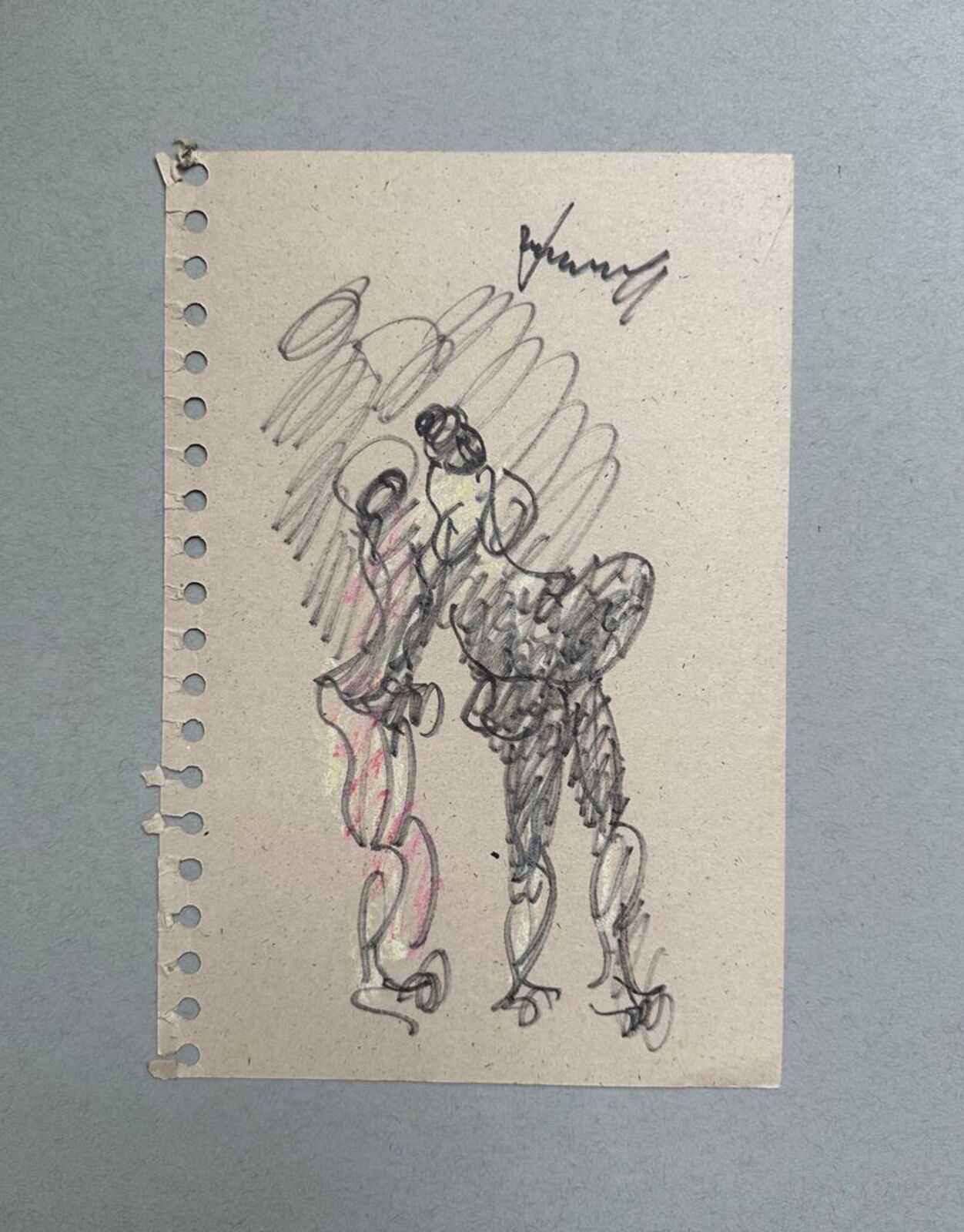 Untitled double-sided drawing