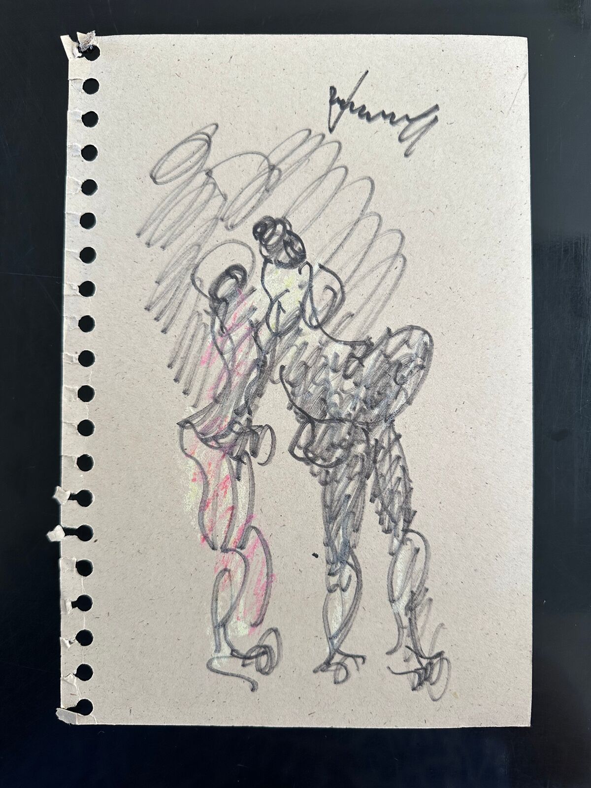 Untitled double-sided drawing