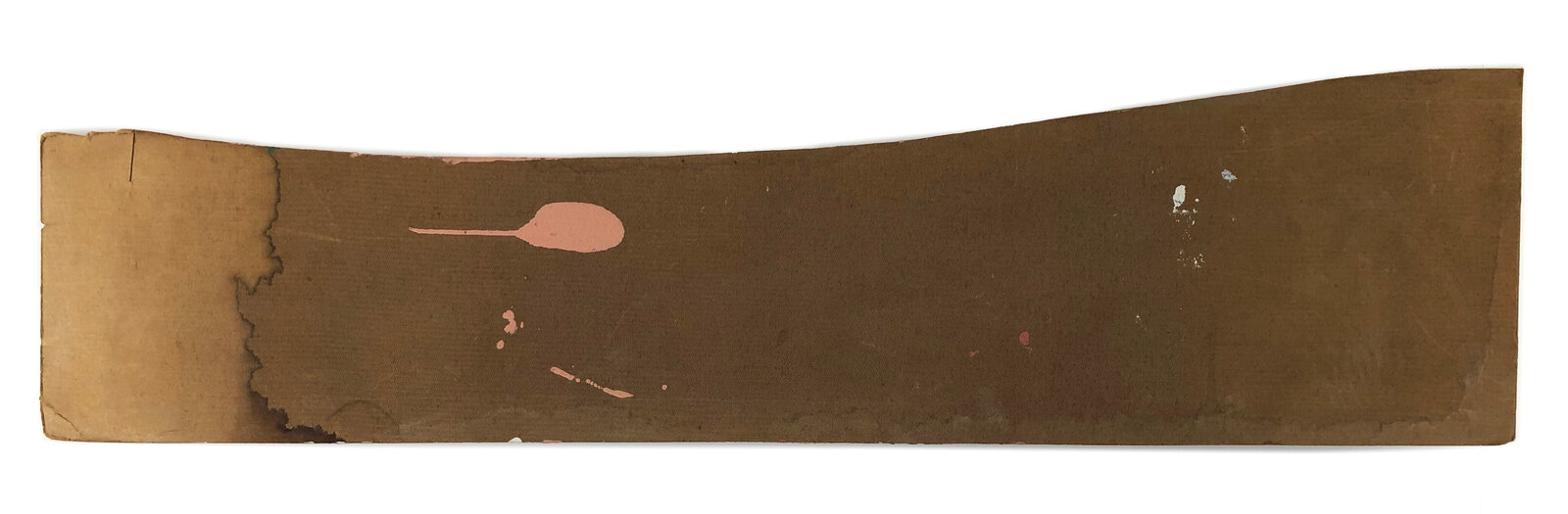 A piece of wood with a painting on it. 