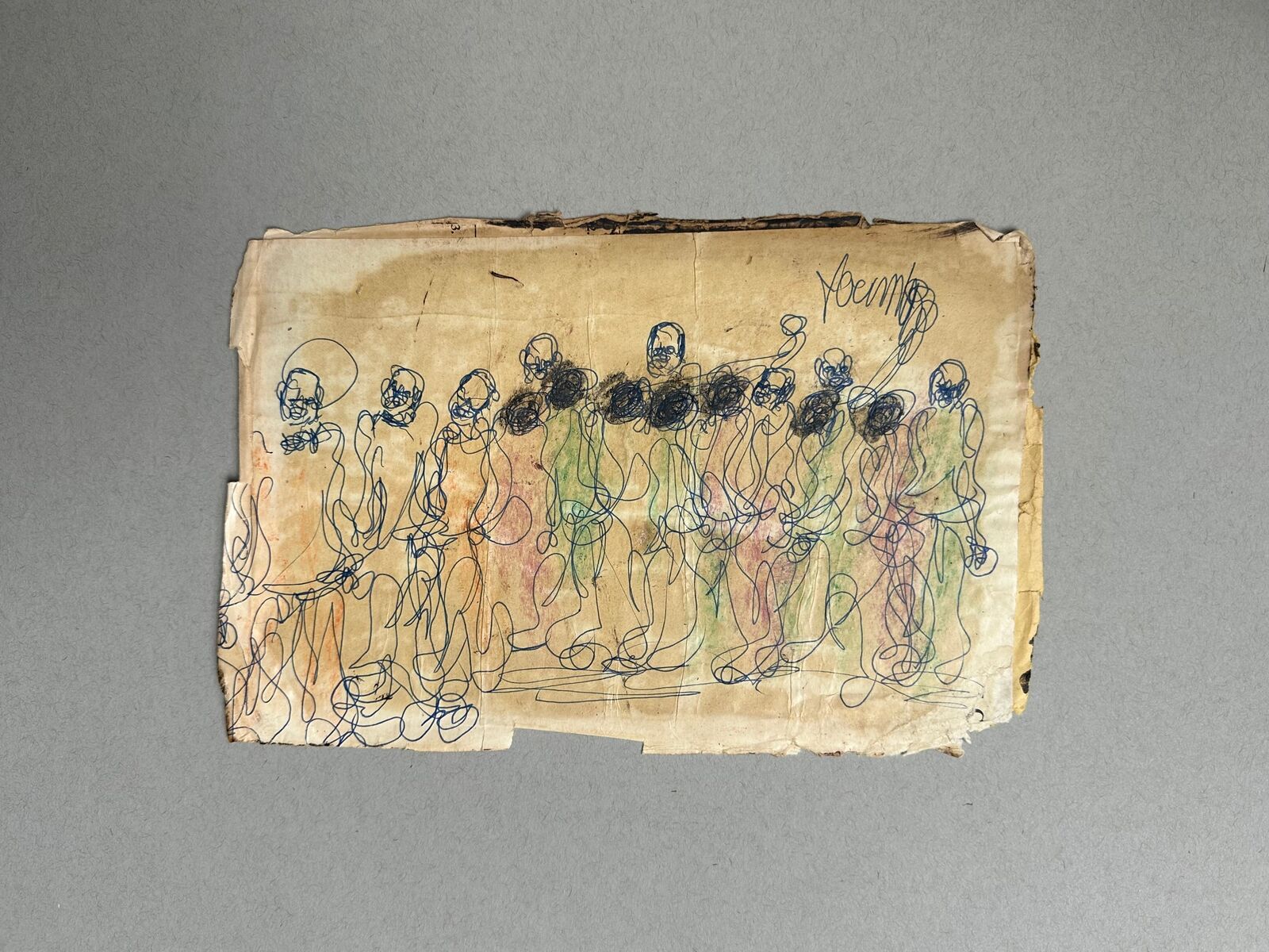 Artwork by Purvis Young, Untitled double-sided drawing, Made of Mixed media on paper 