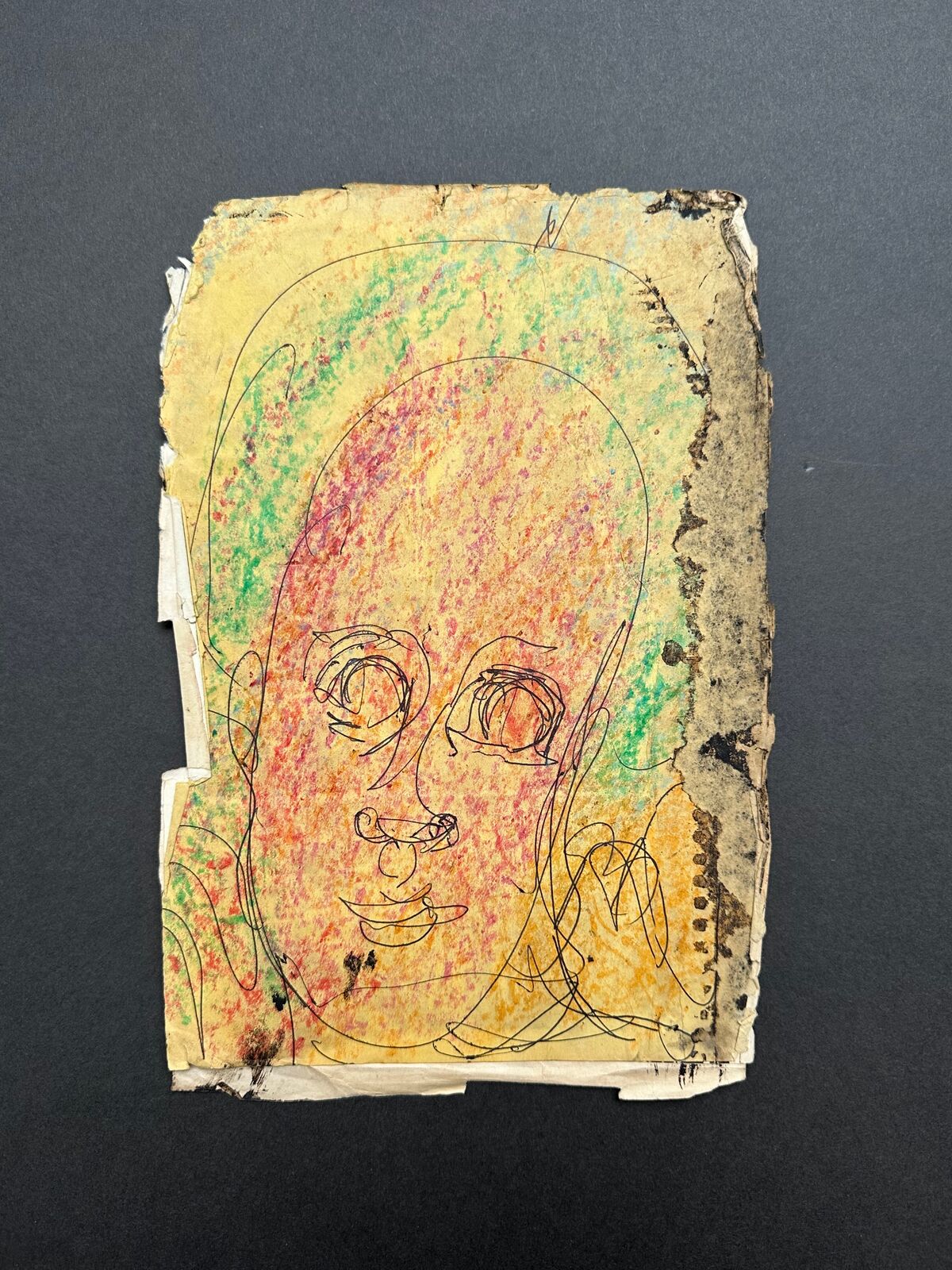 Artwork by Purvis Young, Untitled double-sided drawing, Made of Mixed media on paper 