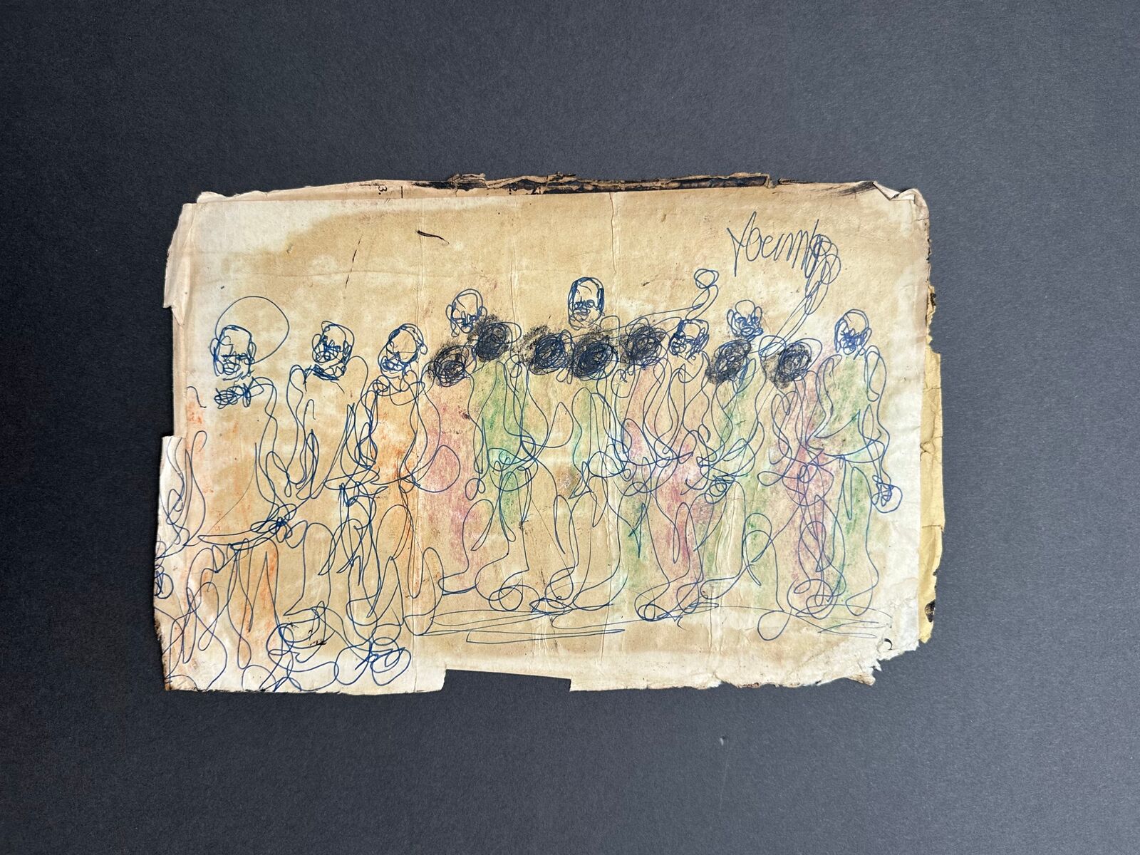 Artwork by Purvis Young, Untitled double-sided drawing, Made of Mixed media on paper 