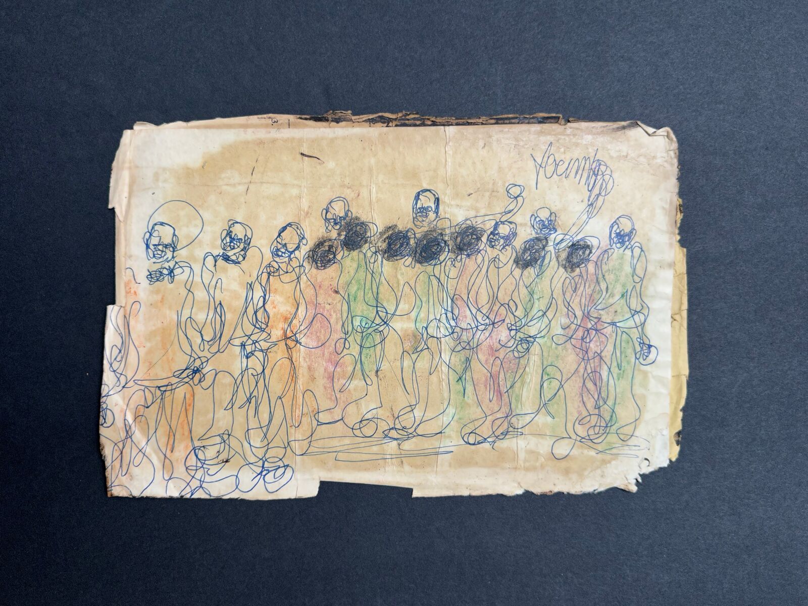 Artwork by Purvis Young, Untitled double-sided drawing, Made of Mixed media on paper 