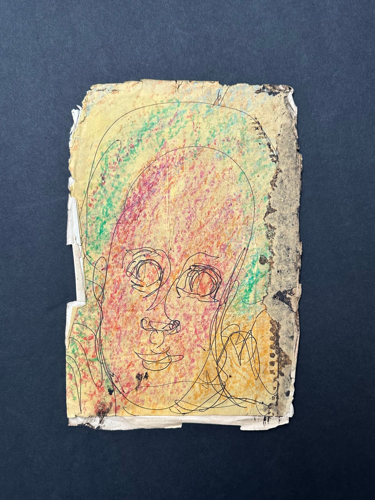 Artwork by Purvis Young, Untitled double-sided drawing, Made of Mixed media on paper 