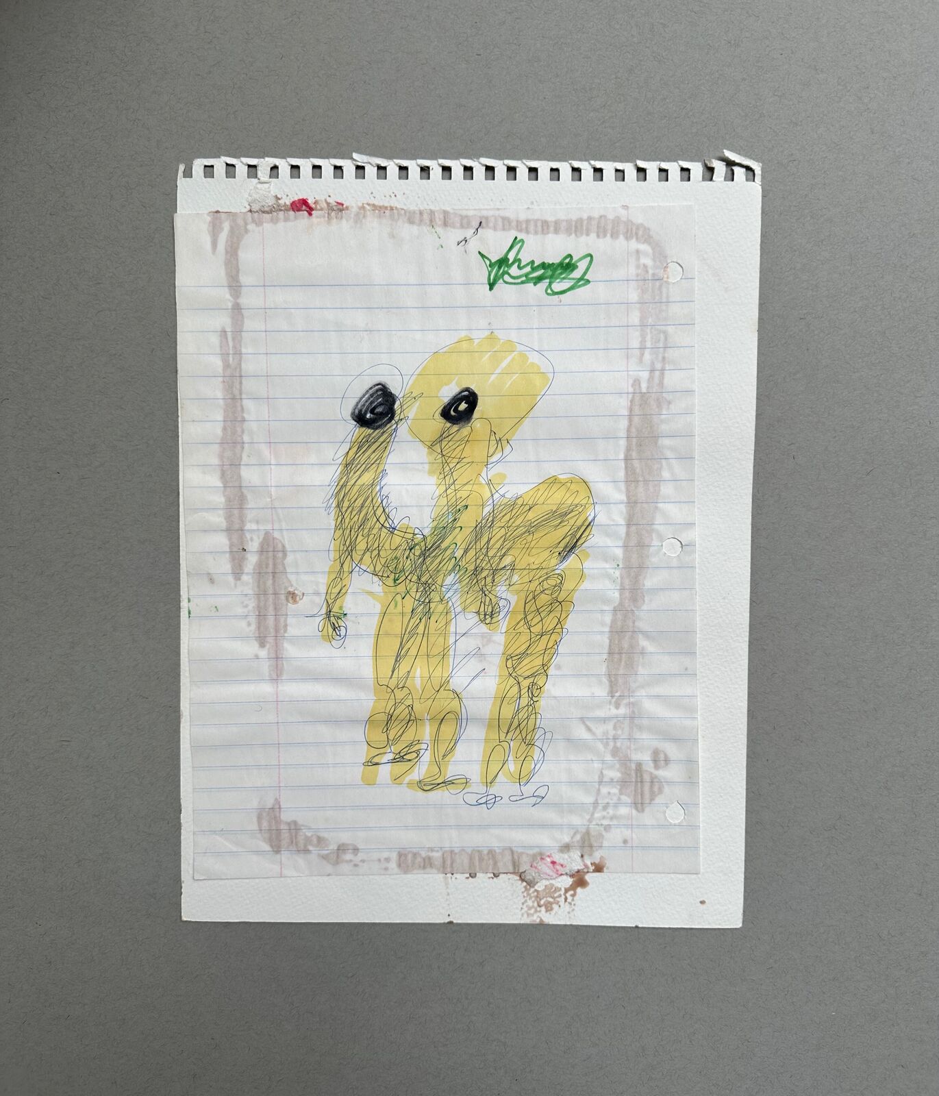 Untitled double-sided (red horse & figures/yellow figures or women)