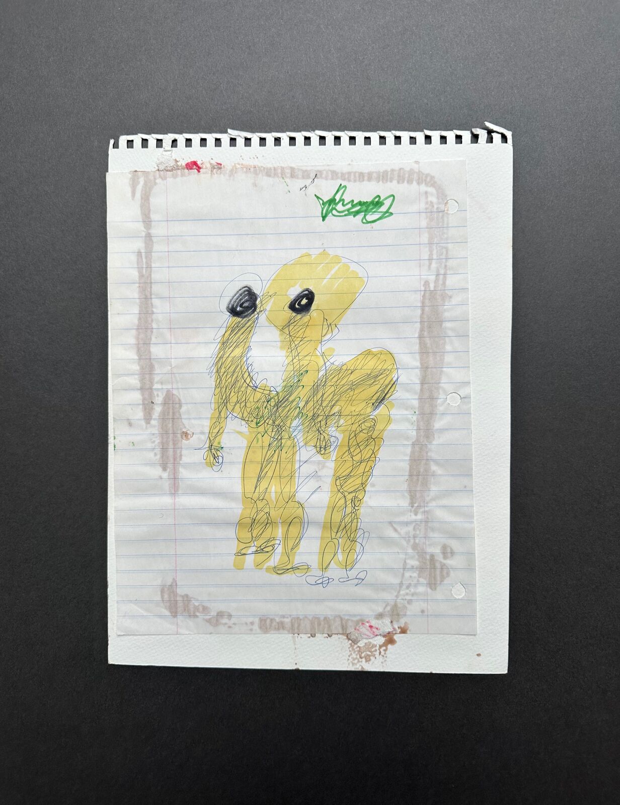 Untitled double-sided (red horse & figures/yellow figures or women)