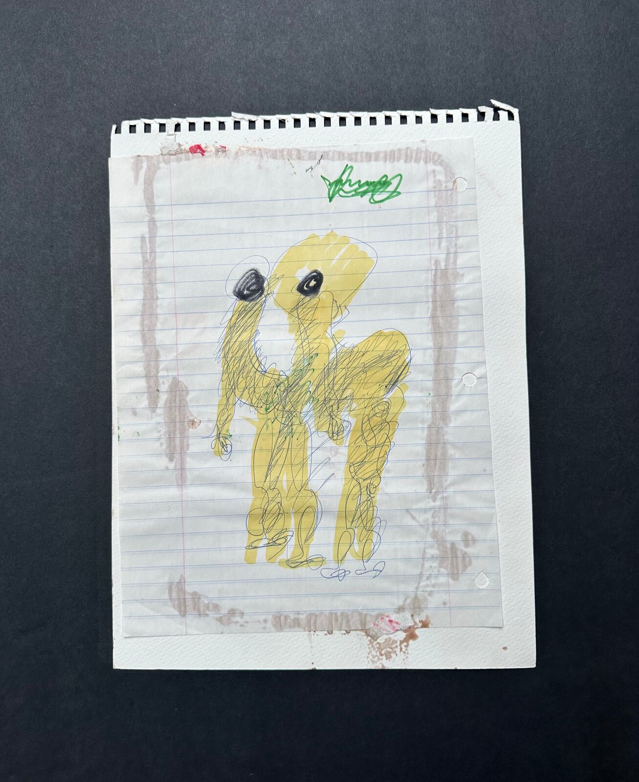 Untitled double-sided (red horse & figures/yellow figures or women)