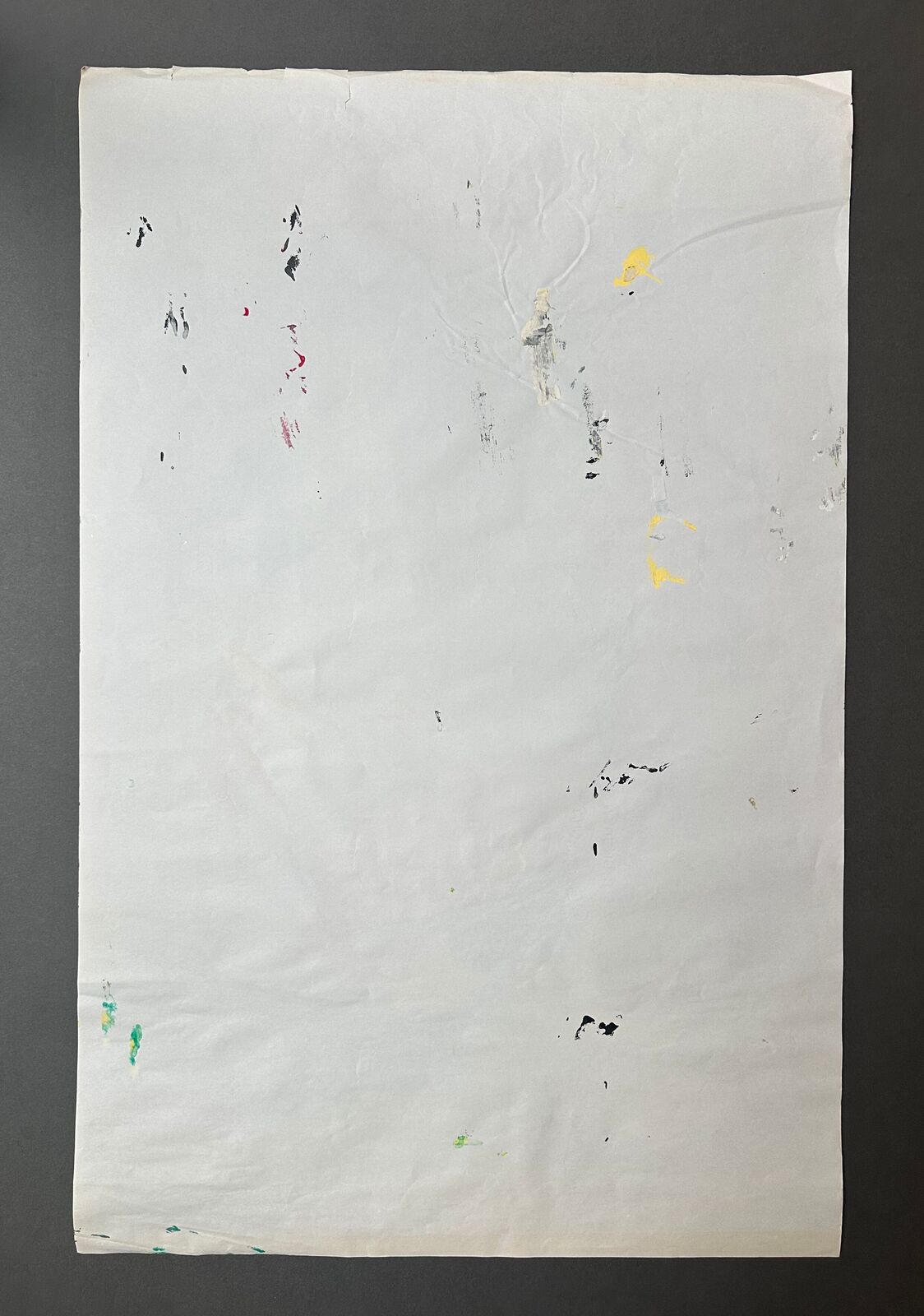 Artwork by Purvis Young, Untitled painting of boat on water, Made of Paint on newsprint 