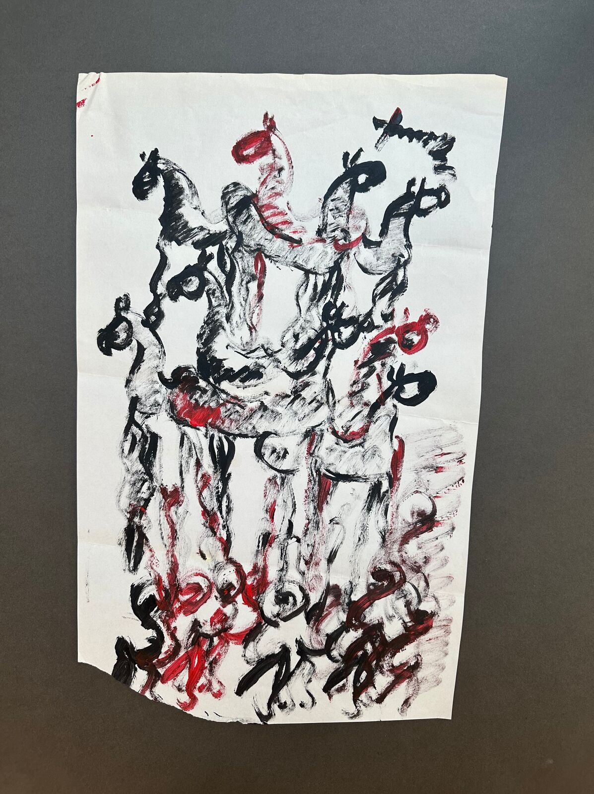 Untitled painting of horses