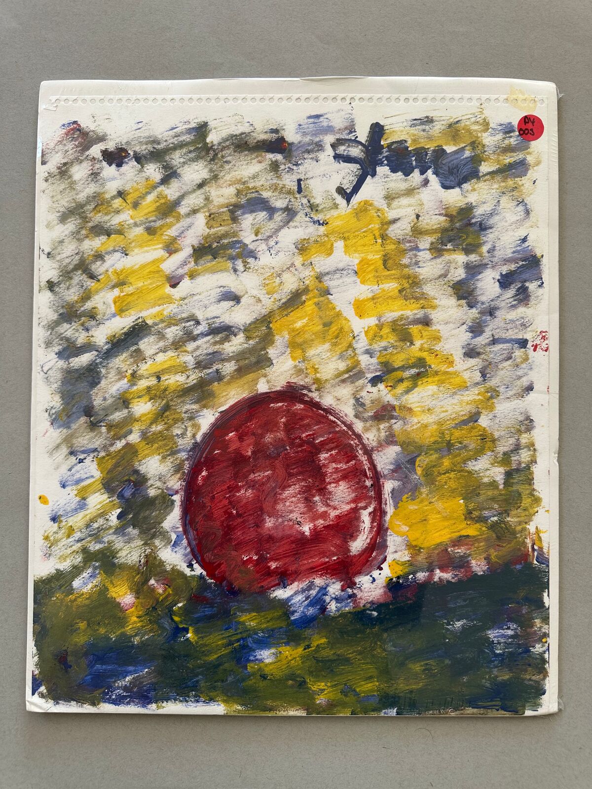 Untitled (Rising Sun) by Purvis Young, circa 1990s