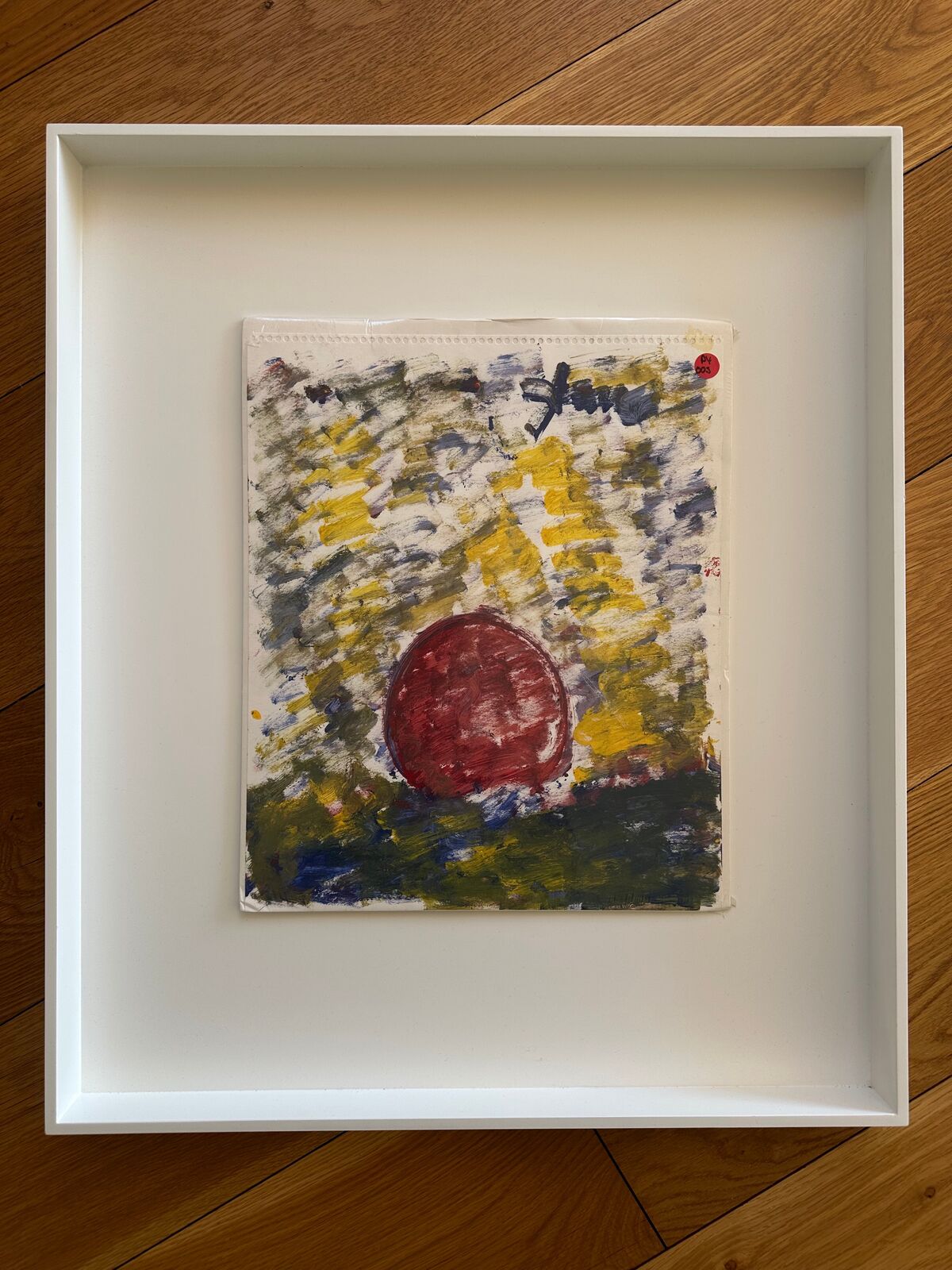 Artwork by Purvis Young, Untitled (Rising Sun), Made of Acrylic paint on paper 