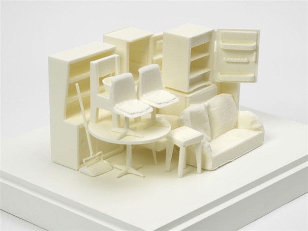 Artwork by Rachel Whiteread, Secondhand, Made of Stereolithograph of laser sintered white nylon 