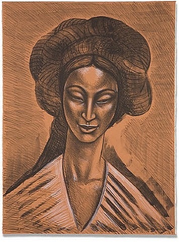 Oriental smile by Raúl Anguiano, 1981
