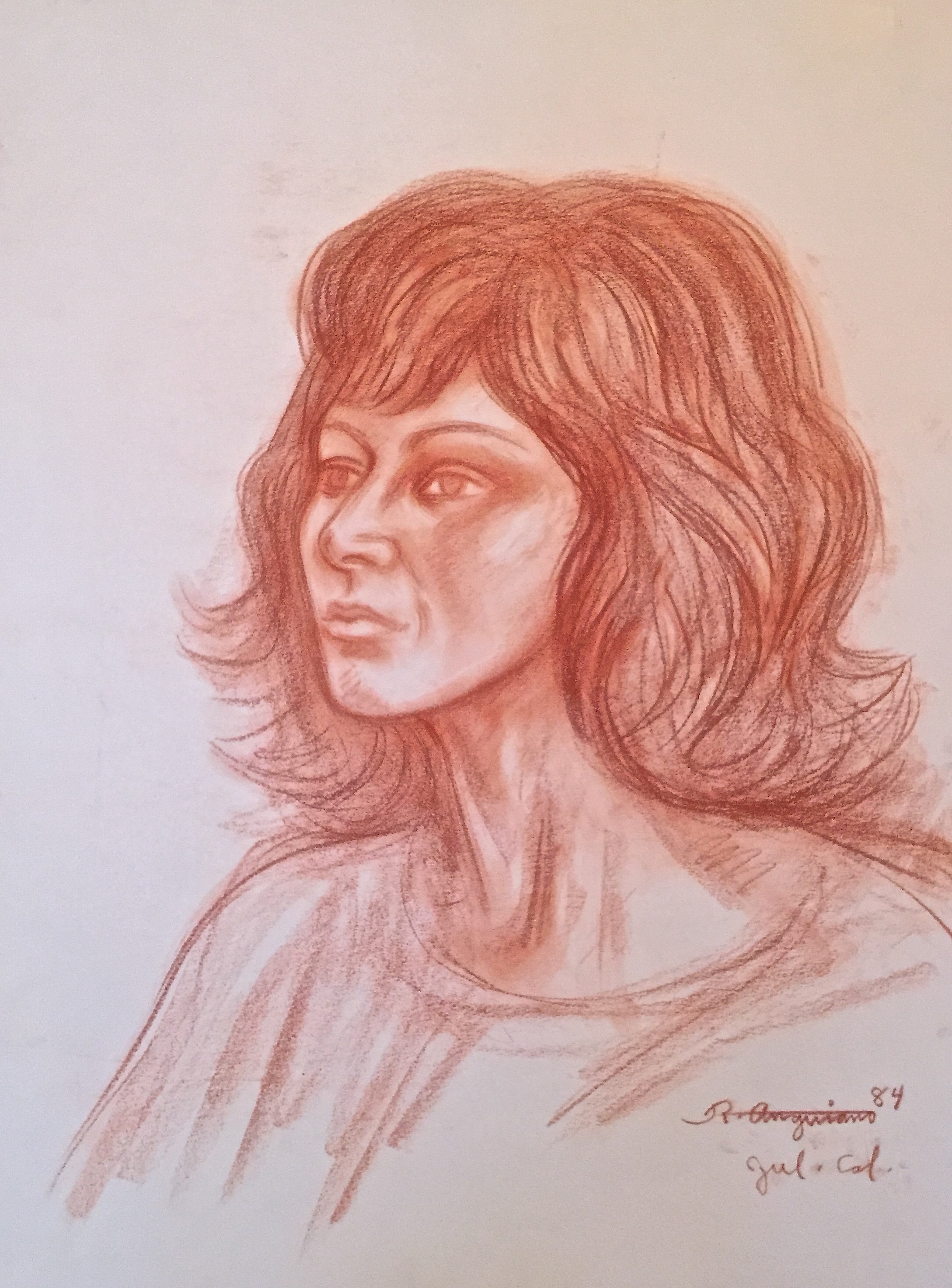 Retrato de mujer California by Raúl Anguiano, 1984