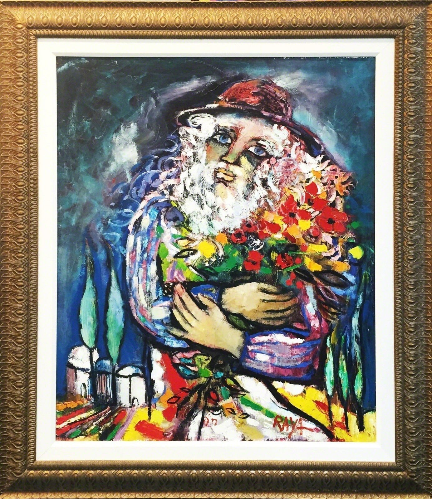 Artwork by Raya Sorkine, Le Mandiant Fleuri, Made of Oil On Canvas 