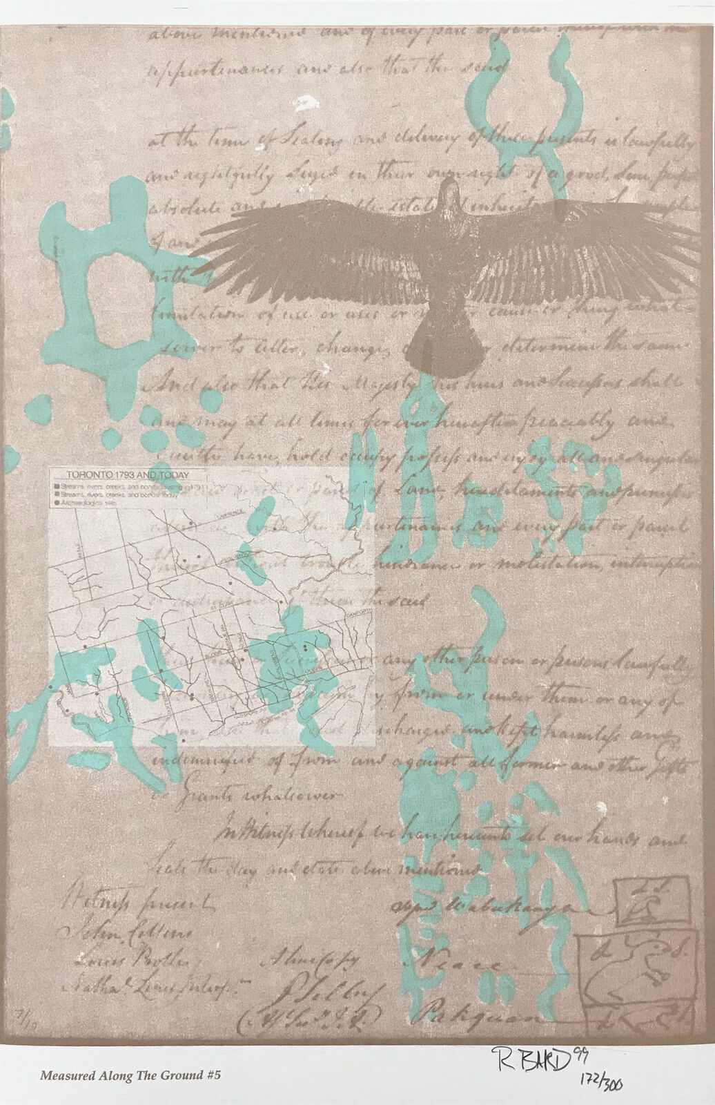 A piece of paper with a drawing of an eagle on it.