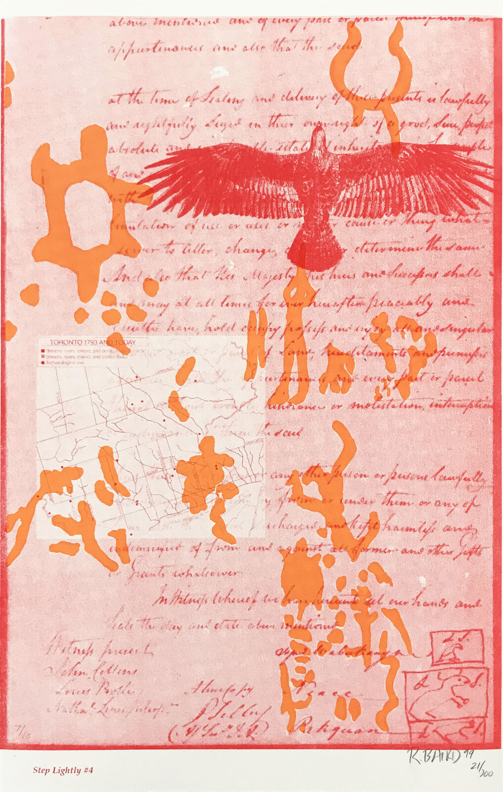 A piece of paper with a drawing of a bird on it.