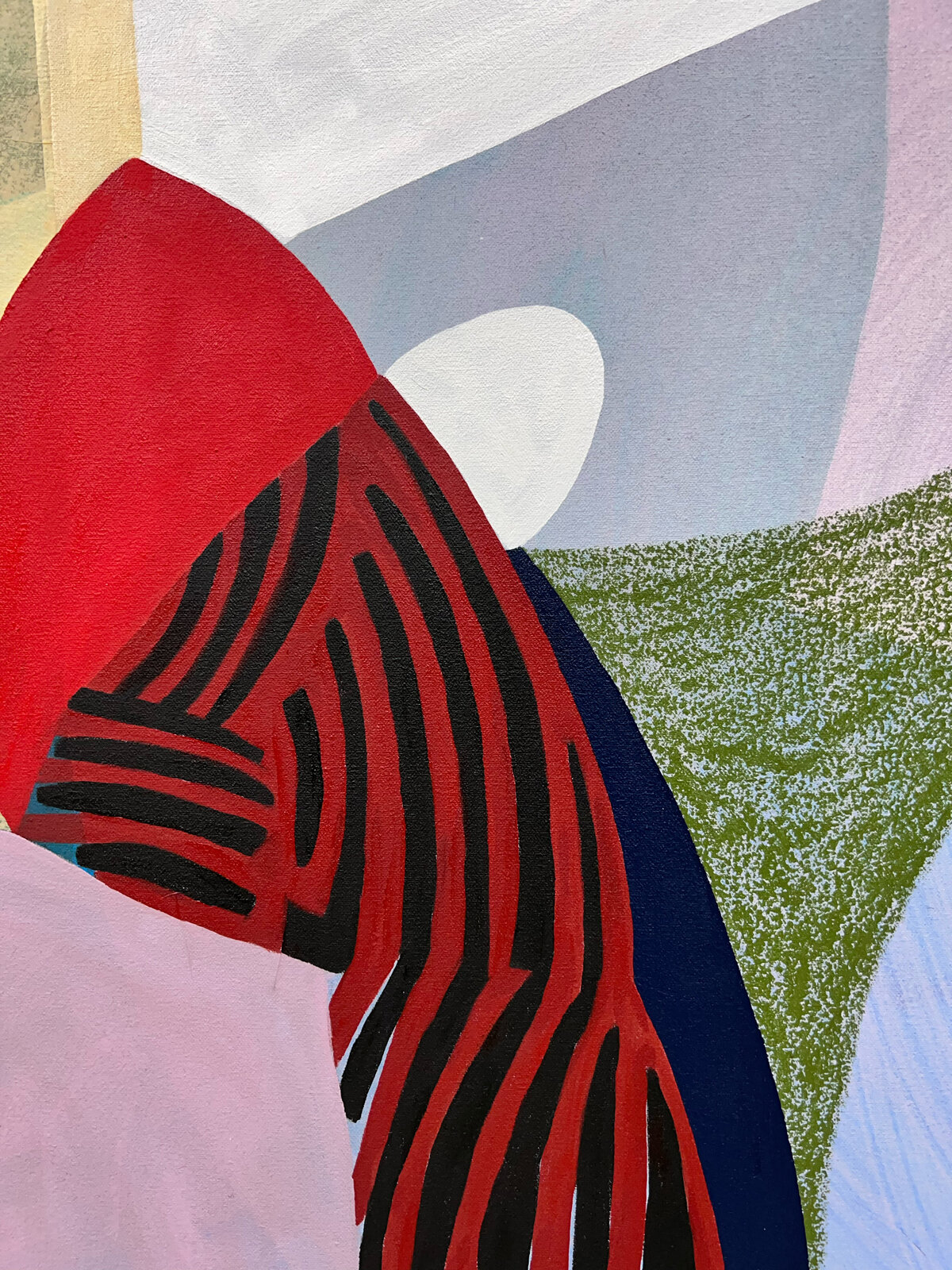 Artwork by Rebekah Andrade, Beach Themed, Made of Oil, acrylic, and tissue paper on canvas 