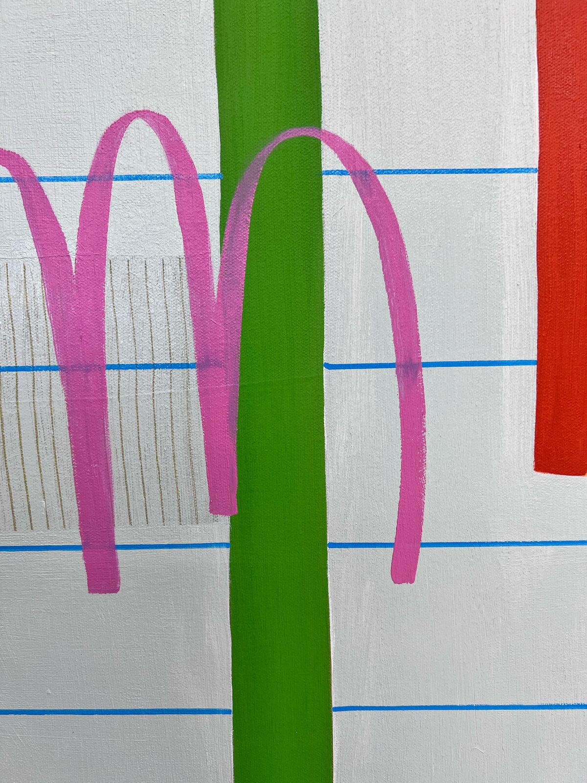 Artwork by Rebekah Andrade, Double Dutch, Made of Oil, Acrylic, Oil Pastel, and Oil Pen on Canvas 