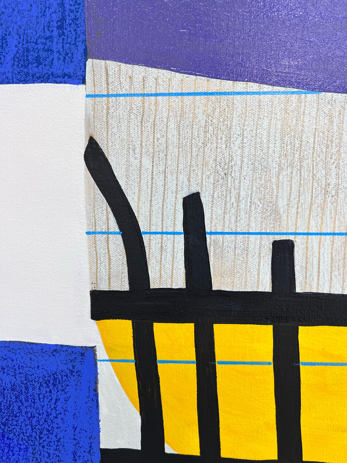Artwork by Rebekah Andrade, Double Dutch, Made of Oil, Acrylic, Oil Pastel, and Oil Pen on Canvas 
