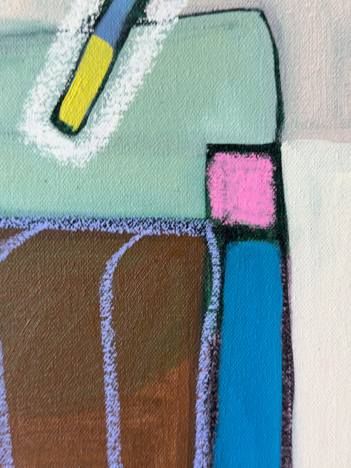 Artwork by Rebekah Andrade, Drawing Class, Made of Oil, Acrylic, Pastel on Canvas 