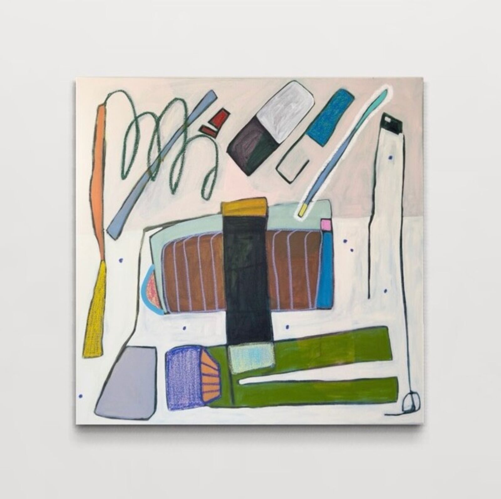 Artwork by Rebekah Andrade, Drawing Class, Made of Oil, Acrylic, Pastel on Canvas 