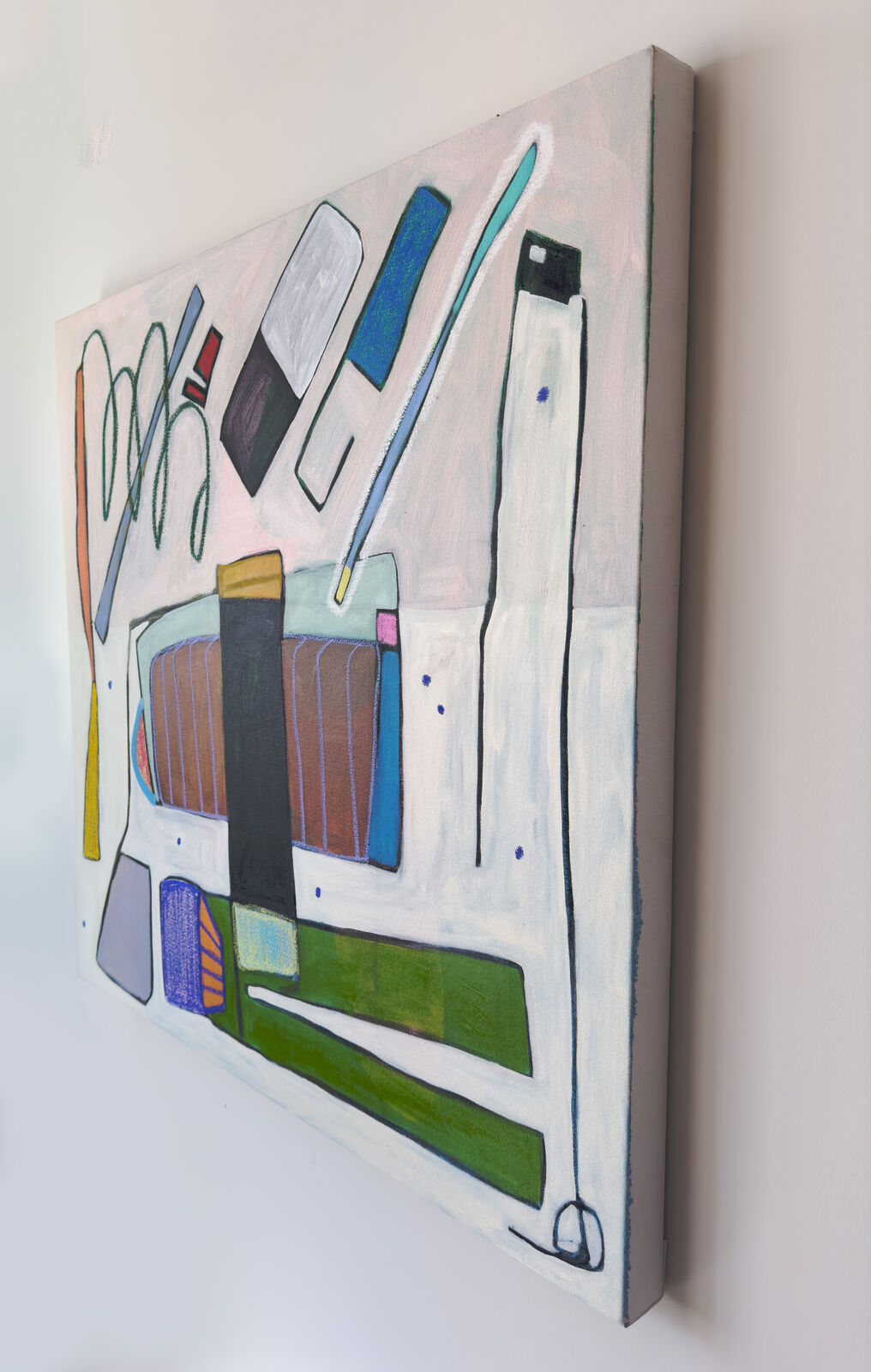 Artwork by Rebekah Andrade, Drawing Class, Made of Oil, Acrylic, Pastel on Canvas 