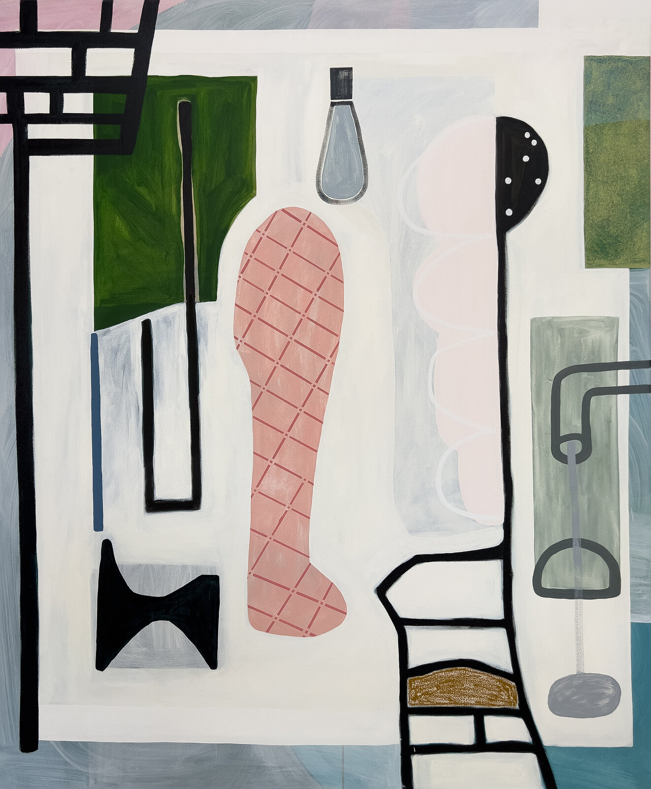 Artwork by Rebekah Andrade, Essentials, Made of Oil, Acrylic, Oil Stick, on Canvas 