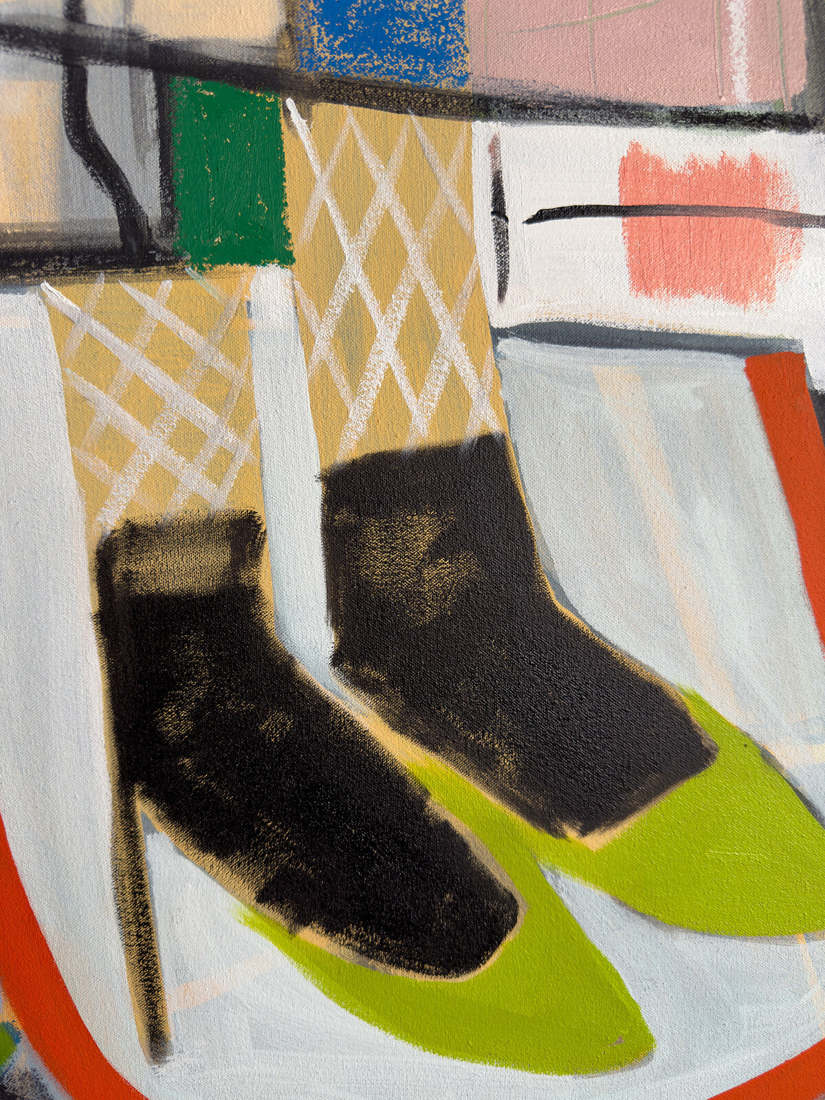Artwork by Rebekah Andrade, It’s All So Enriching, Made of Oil, Acrylic, Pastel on Canvas 