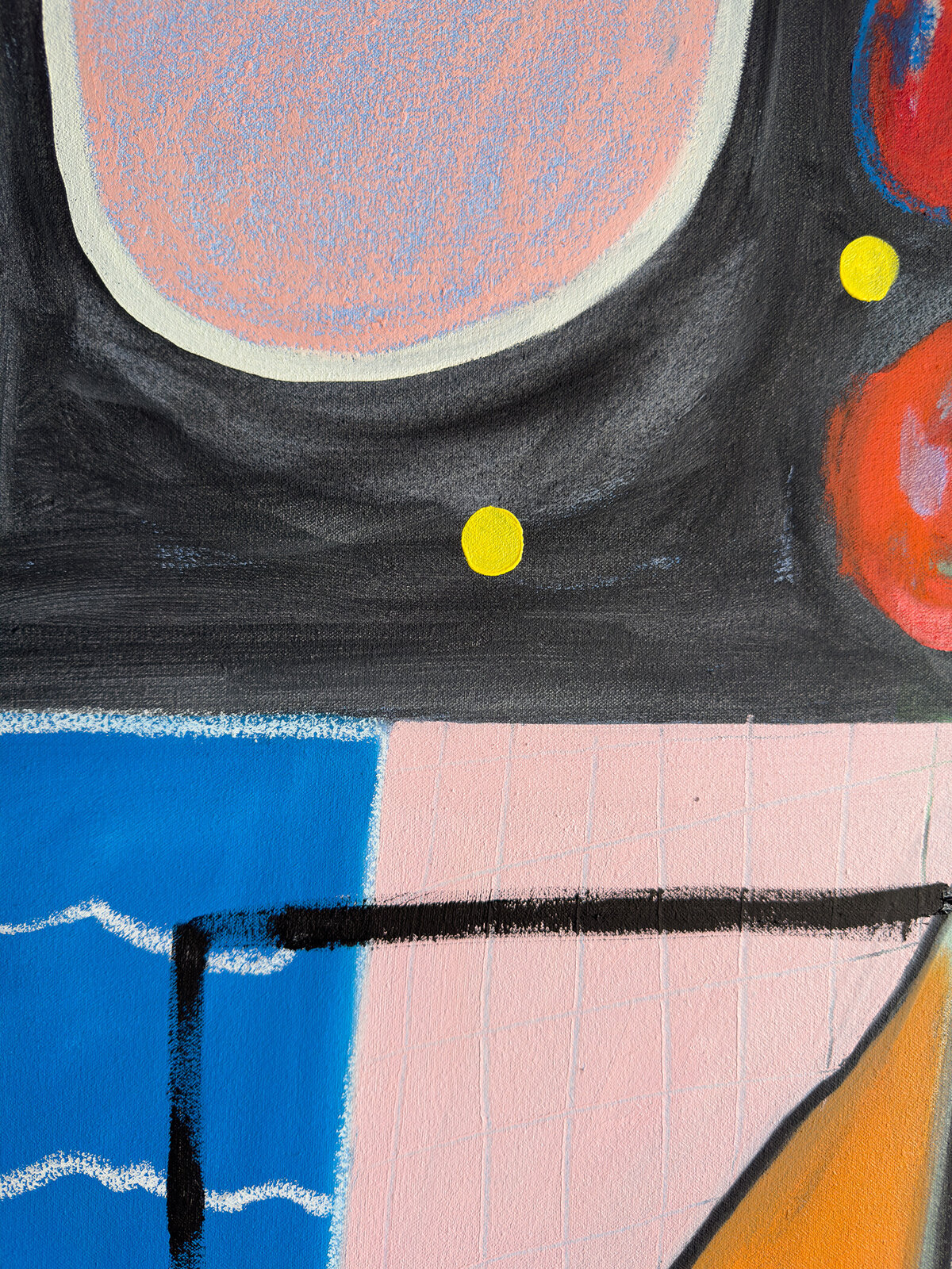 Artwork by Rebekah Andrade, It’s All So Enriching, Made of Oil, Acrylic, Pastel on Canvas 