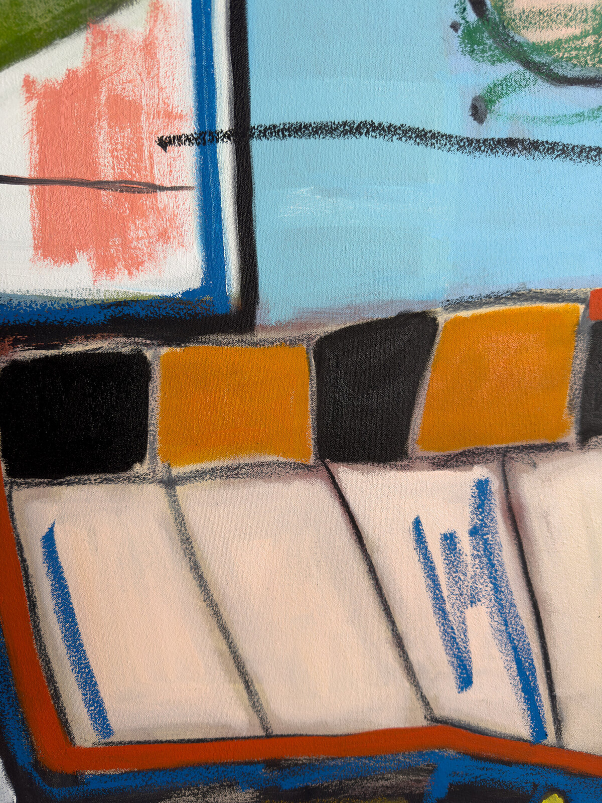 Artwork by Rebekah Andrade, It’s All So Enriching, Made of Oil, Acrylic, Pastel on Canvas 