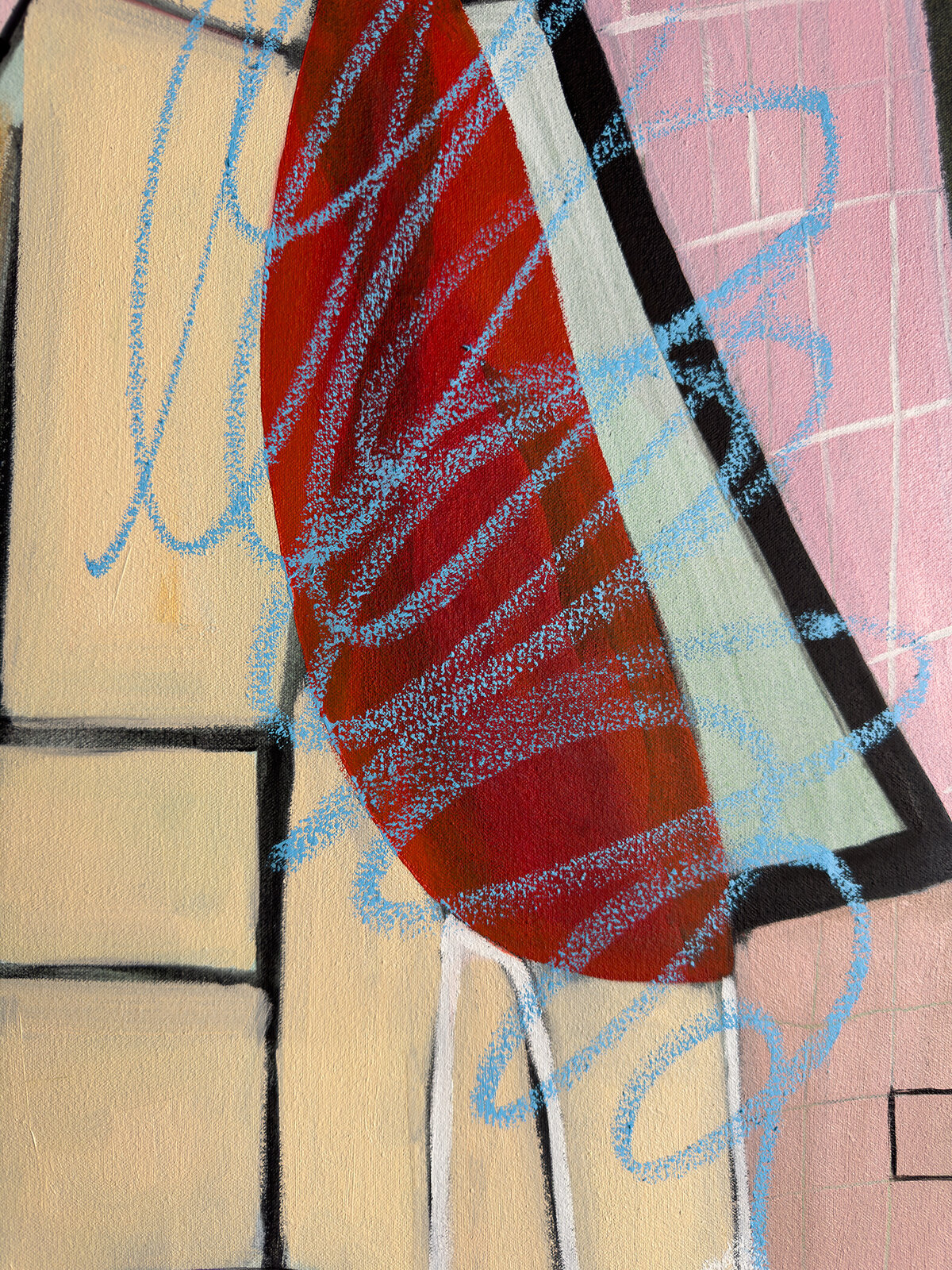 Artwork by Rebekah Andrade, It’s All So Enriching, Made of Oil, Acrylic, Pastel on Canvas 