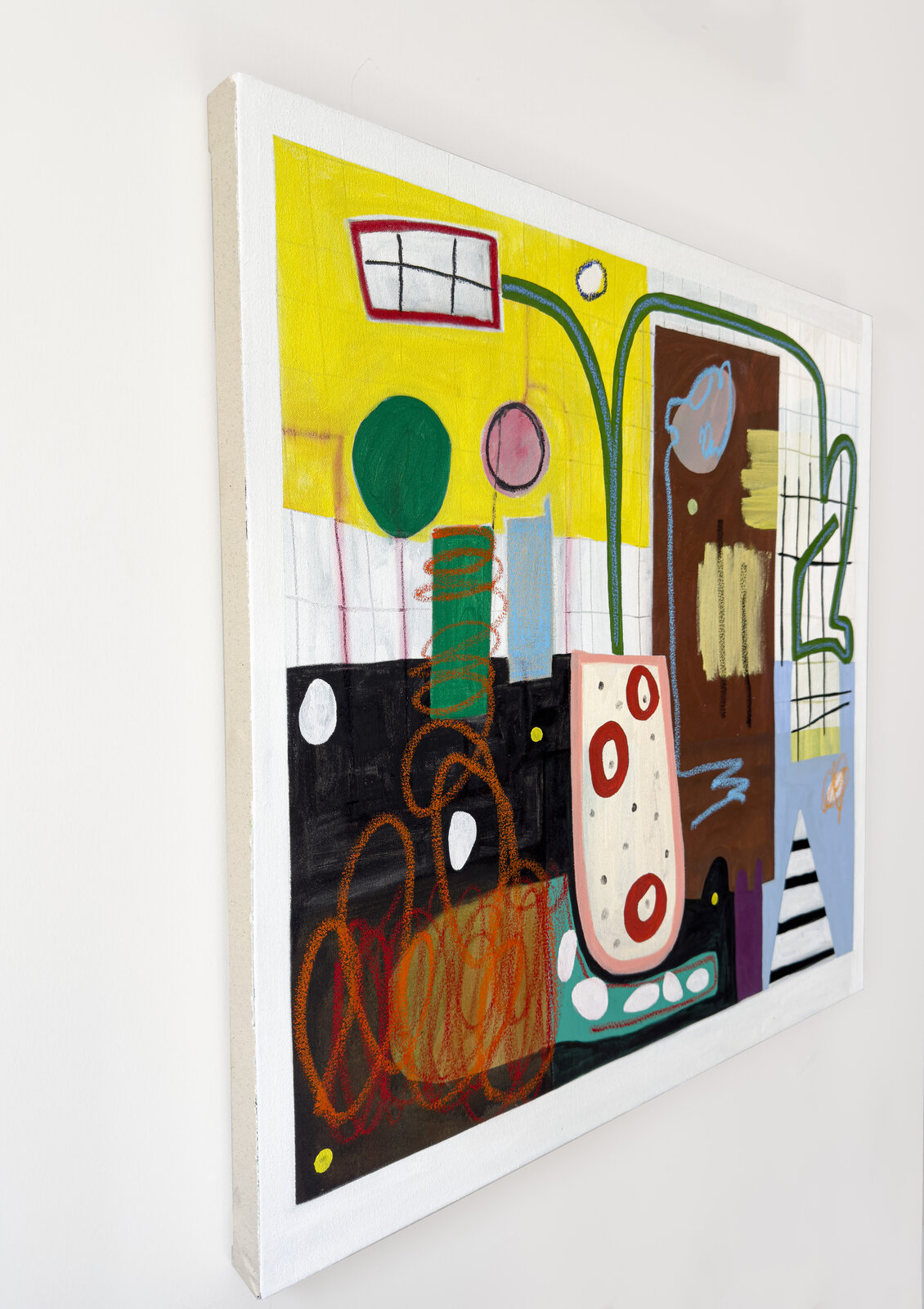 Artwork by Rebekah Andrade, Now and Again, Made of Oil, Acrylic, Pastel on Canvas 