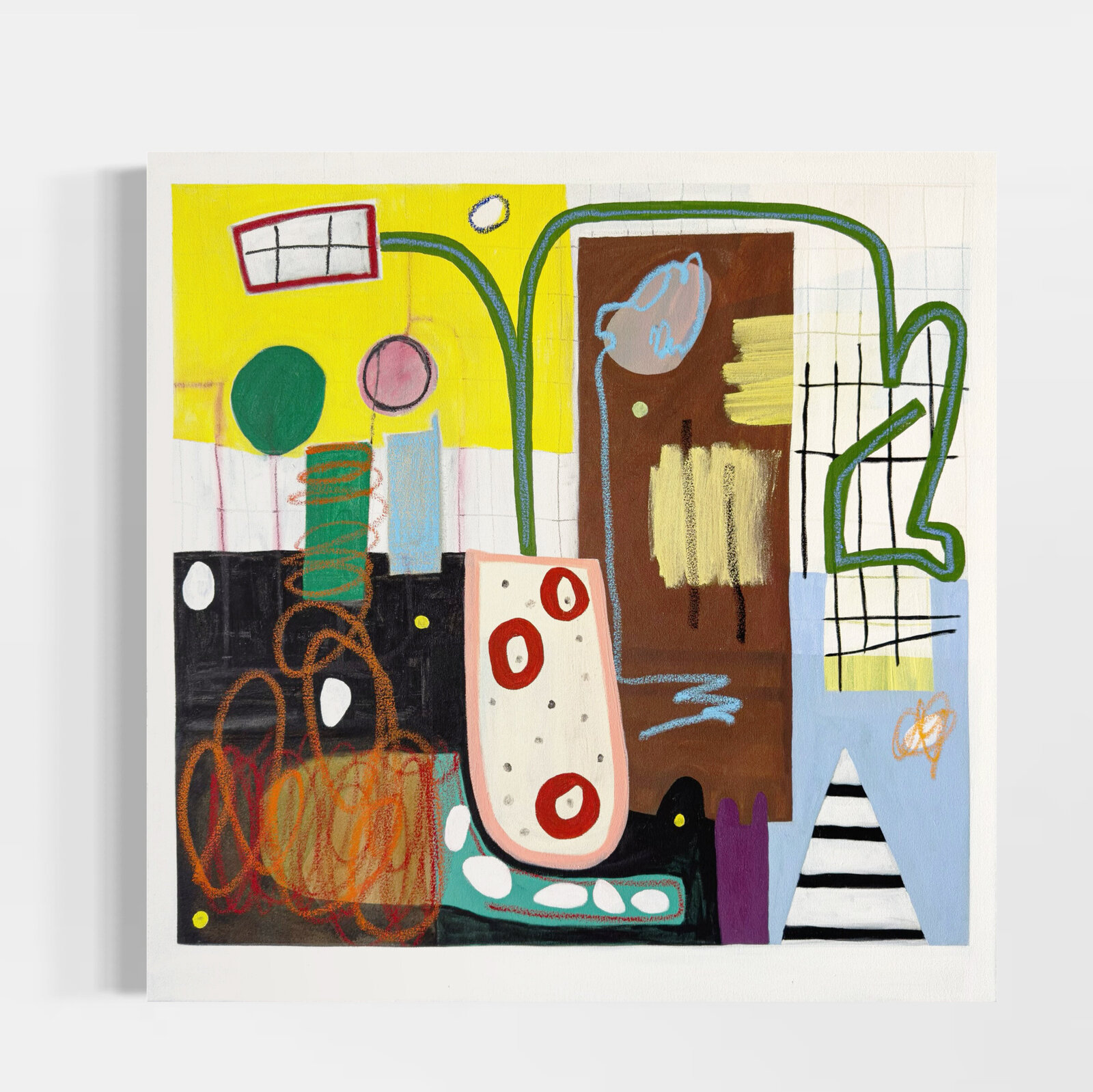 Artwork by Rebekah Andrade, Now and Again, Made of Oil, Acrylic, Pastel on Canvas 