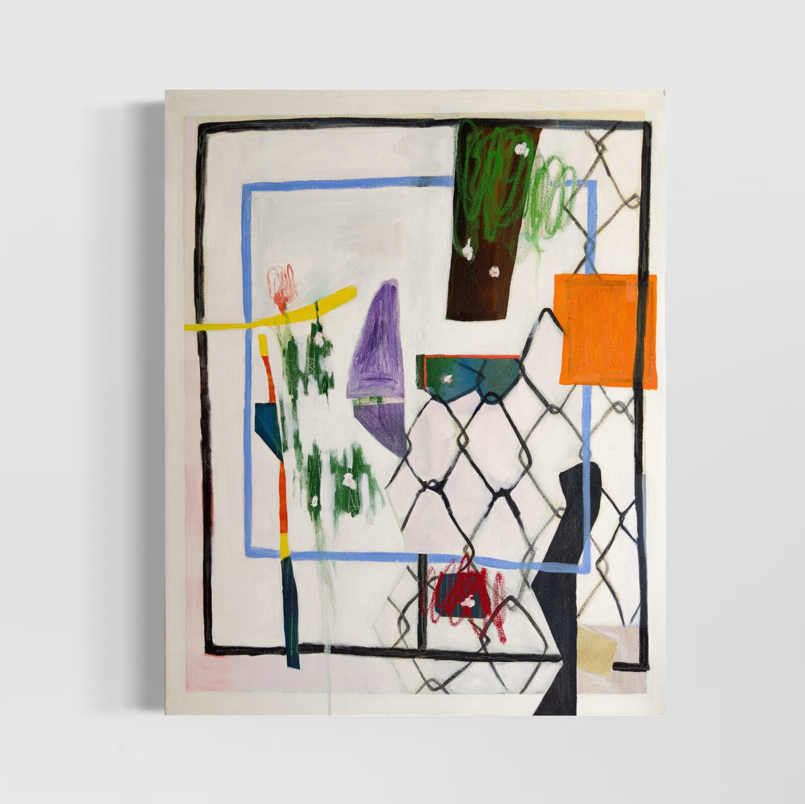 Artwork by Rebekah Andrade, Summers Eve Basketball Game, Made of Oil, Acrylic, Pastel on Canvas 