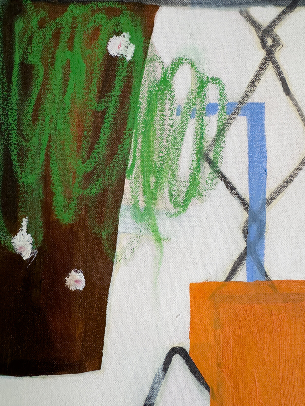 Artwork by Rebekah Andrade, Summers Eve Basketball Game, Made of Oil, Acrylic, Pastel on Canvas 