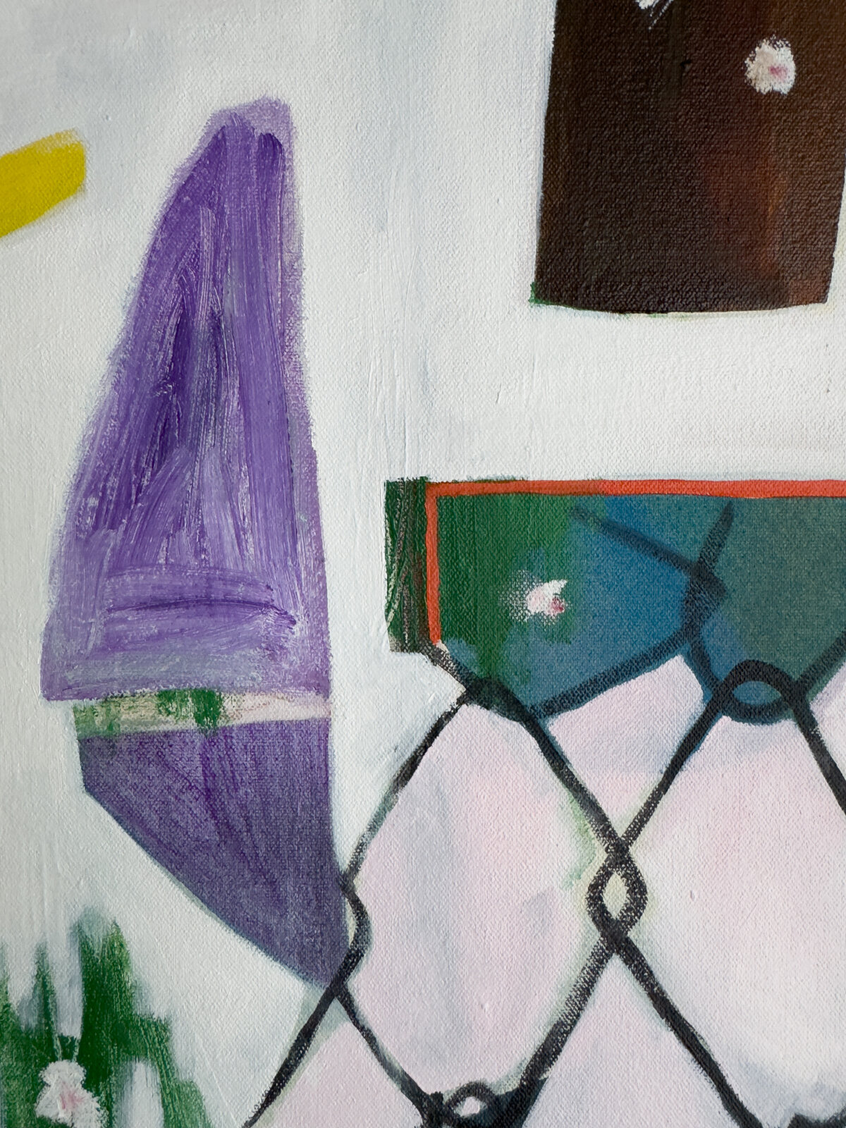 Artwork by Rebekah Andrade, Summers Eve Basketball Game, Made of Oil, Acrylic, Pastel on Canvas 