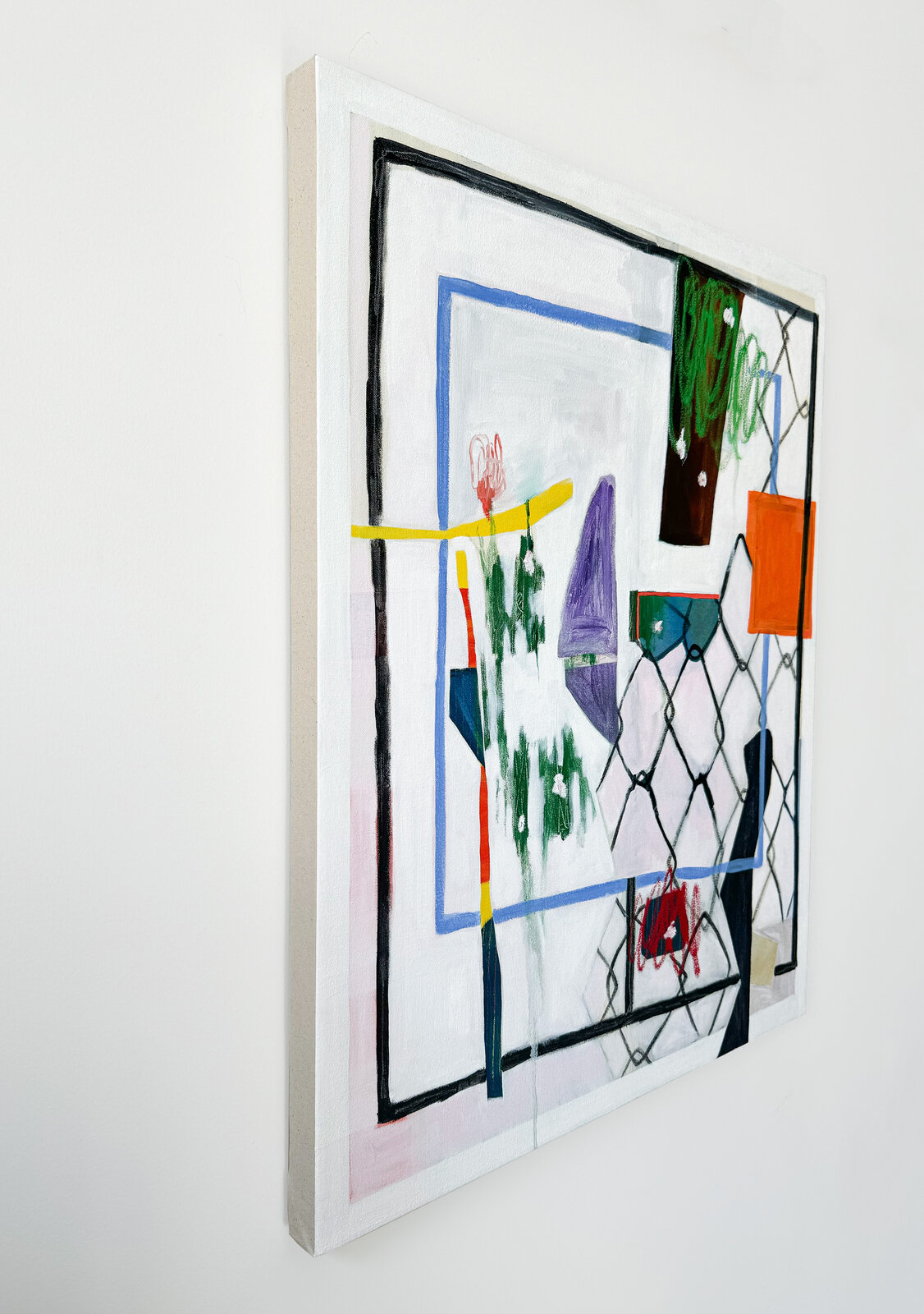 Artwork by Rebekah Andrade, Summers Eve Basketball Game, Made of Oil, Acrylic, Pastel on Canvas 